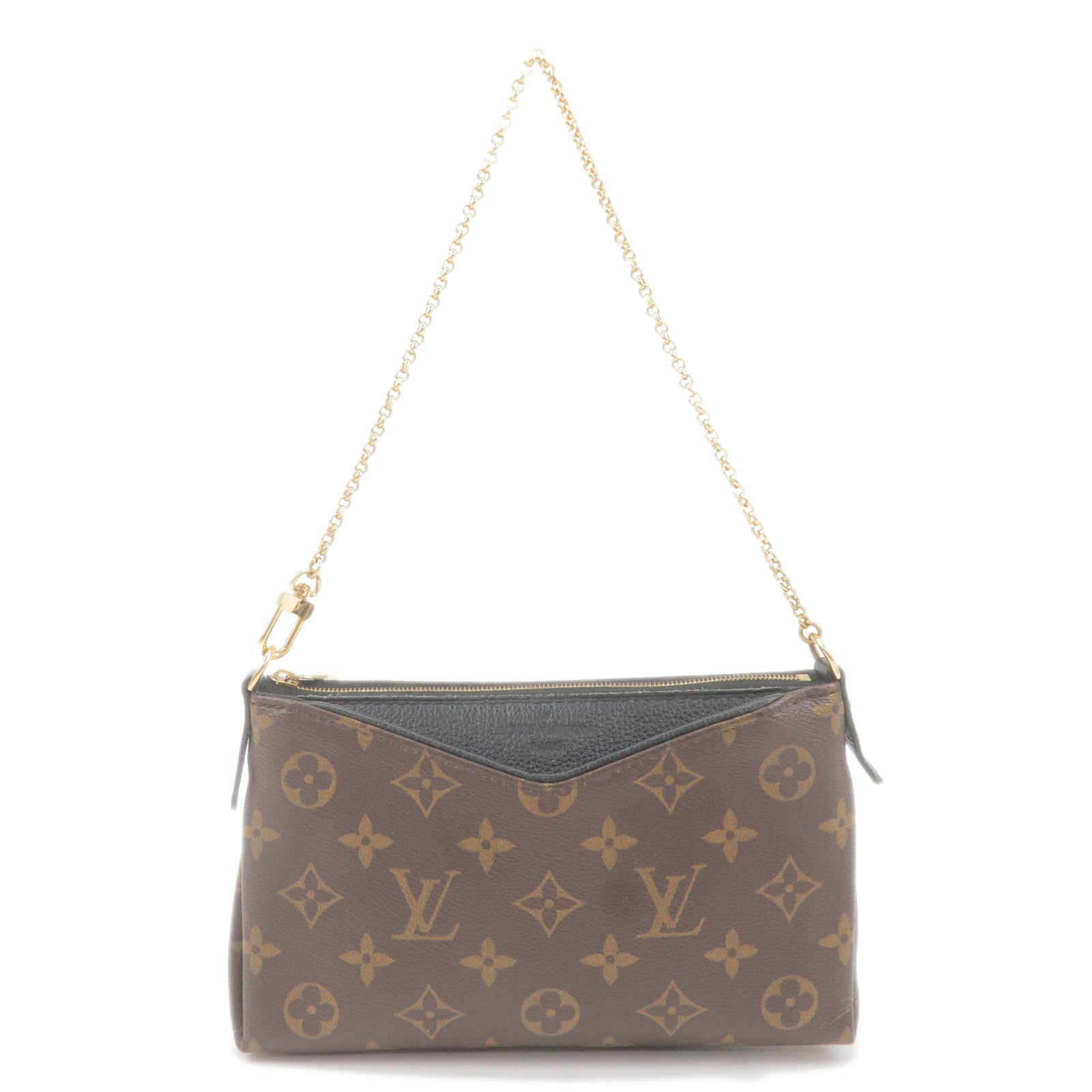 Louis Vuitton Pallas Monogram Clutch Crossbody Bag