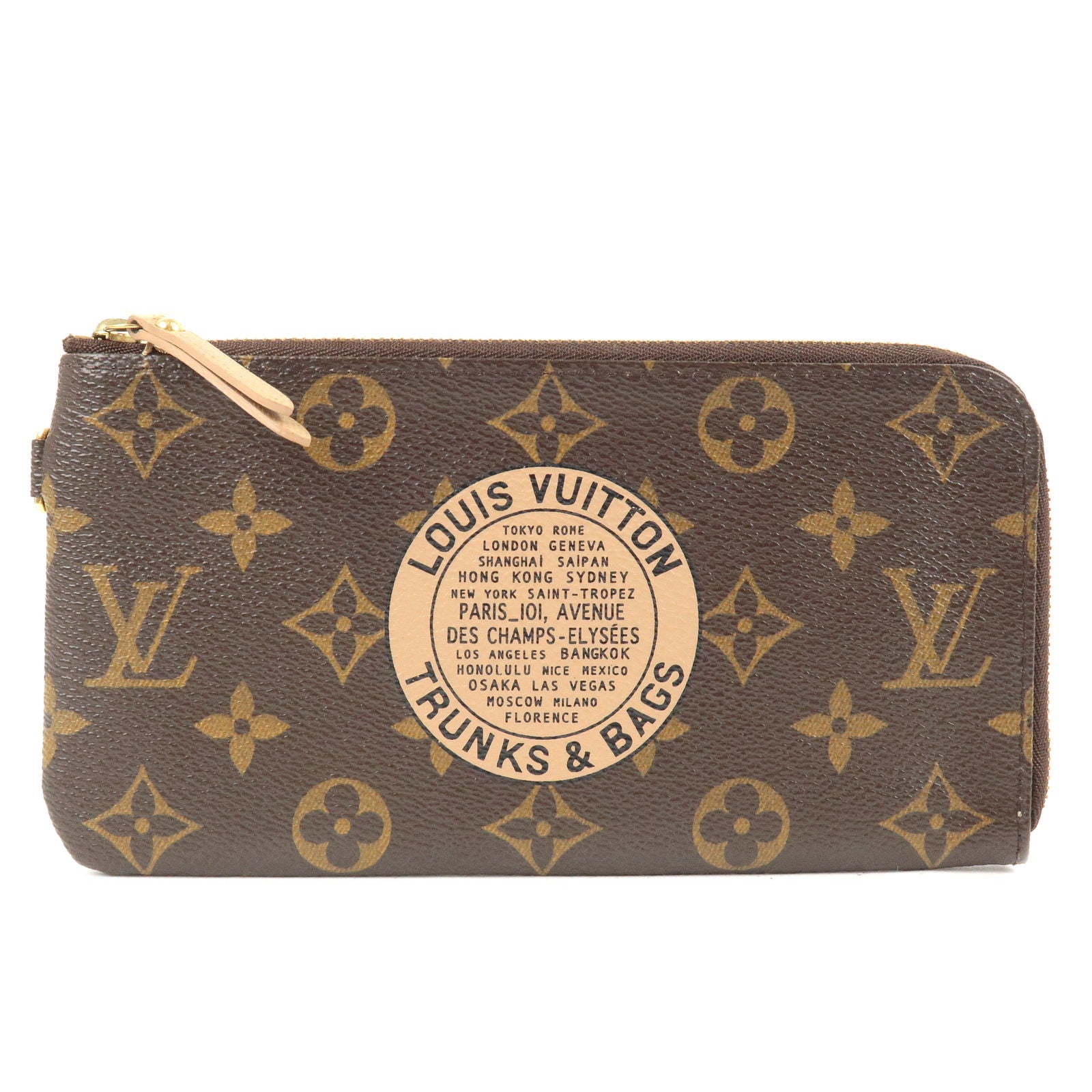 Louis Vuitton Beige Leather Earth Trunks Card Holder
