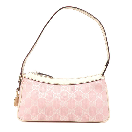 GUCCI-GG-Canvas-Leather-Hand-Bag-Purse-Pouch-Pink-Ivory-154432
