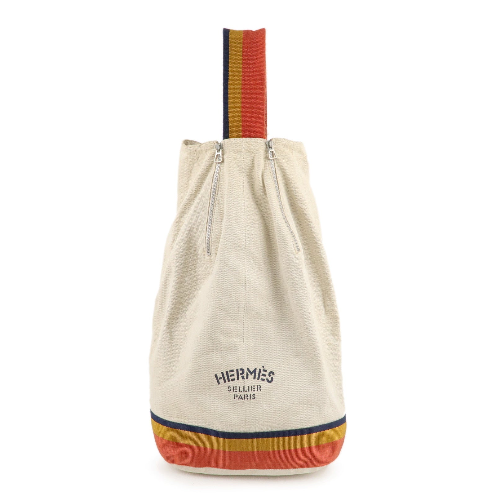HERMES Cavalier Canvas Shoulder Bag