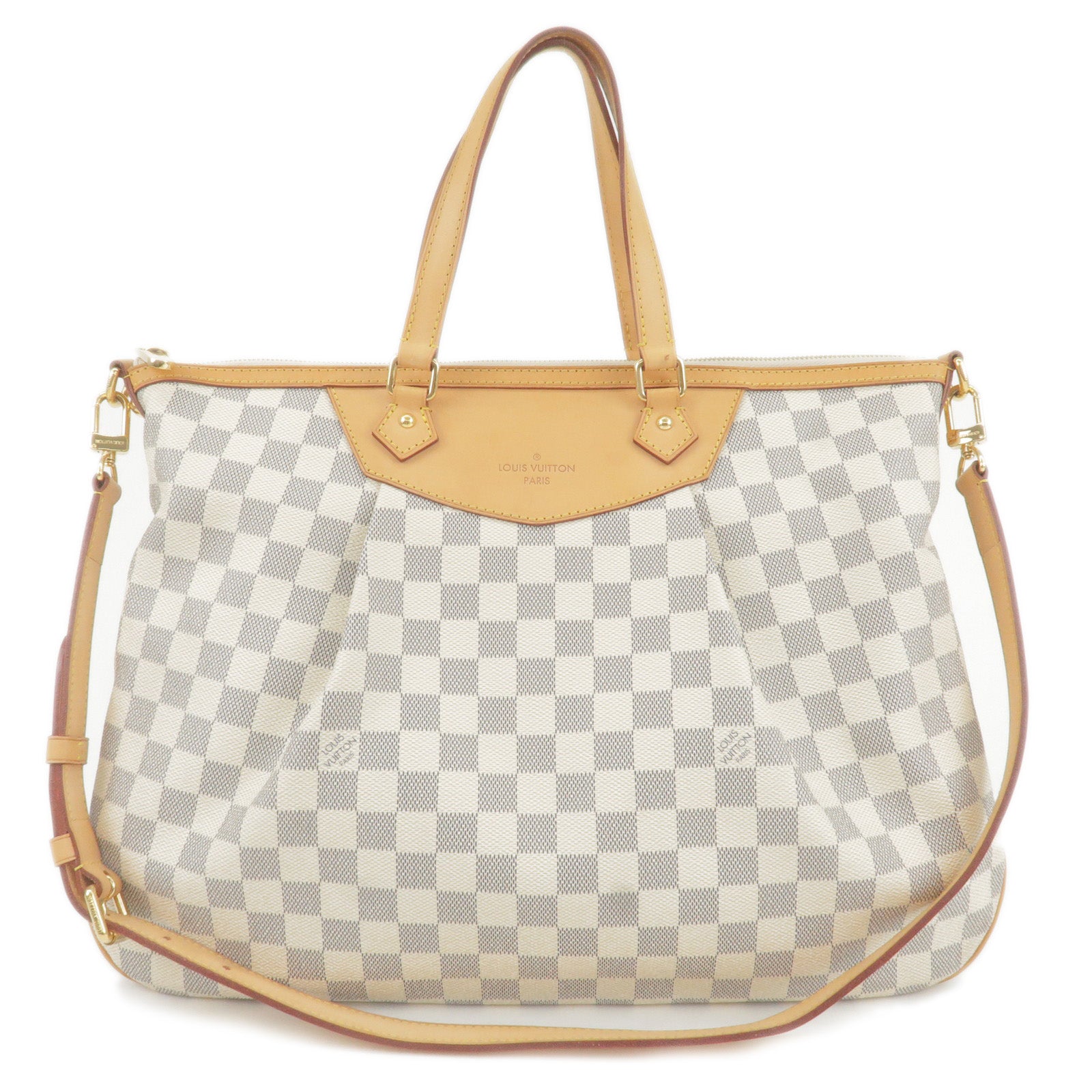 Louis Vuitton Siracusa GM Damier Azur Shoulder Handbag