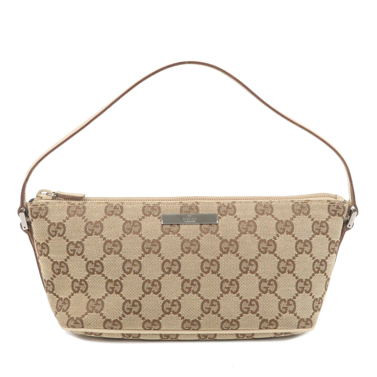 GUCCI-Boat-Bag-GG-Canvas-Leather-Hand-Bag-Pouch-Beige-Brown-07198 –  dct-ep_vintage luxury Store