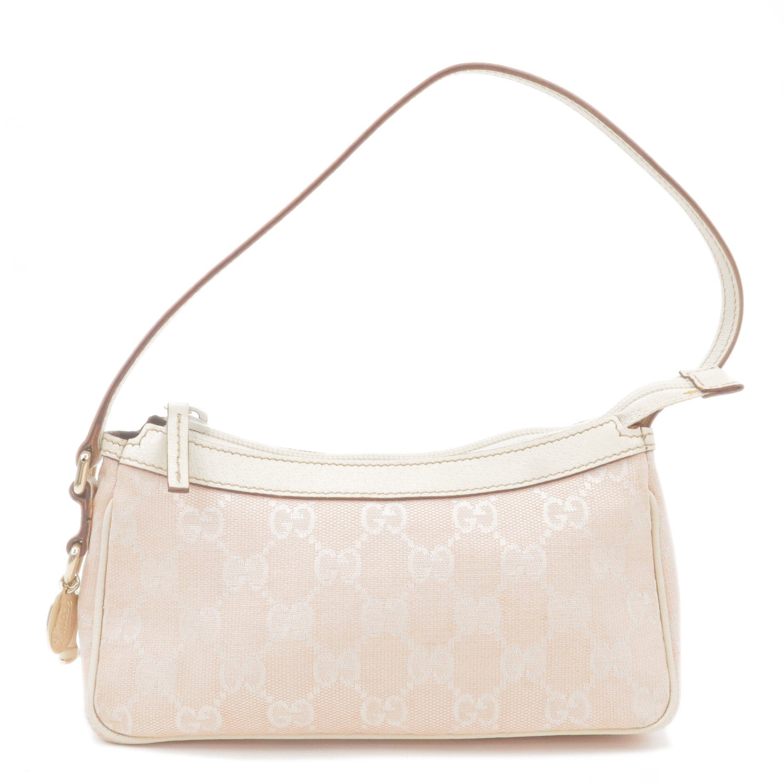 GUCCI-GG-Canvas-Leather-Hand-Bag-Pouch-Pink-Ivory-154432 – dct-ep_vintage  luxury Store