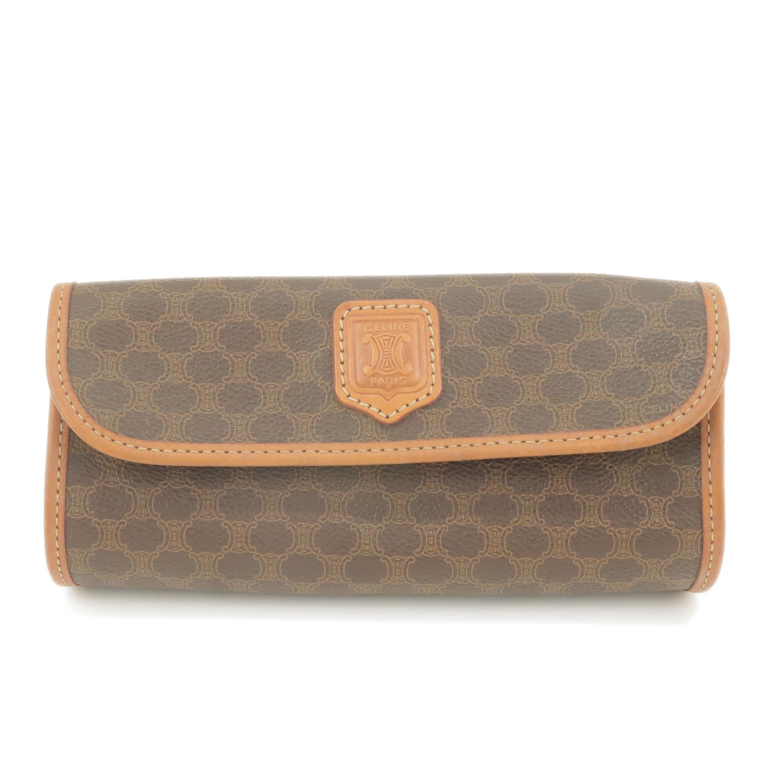 Brown Celine Macadam Pouch