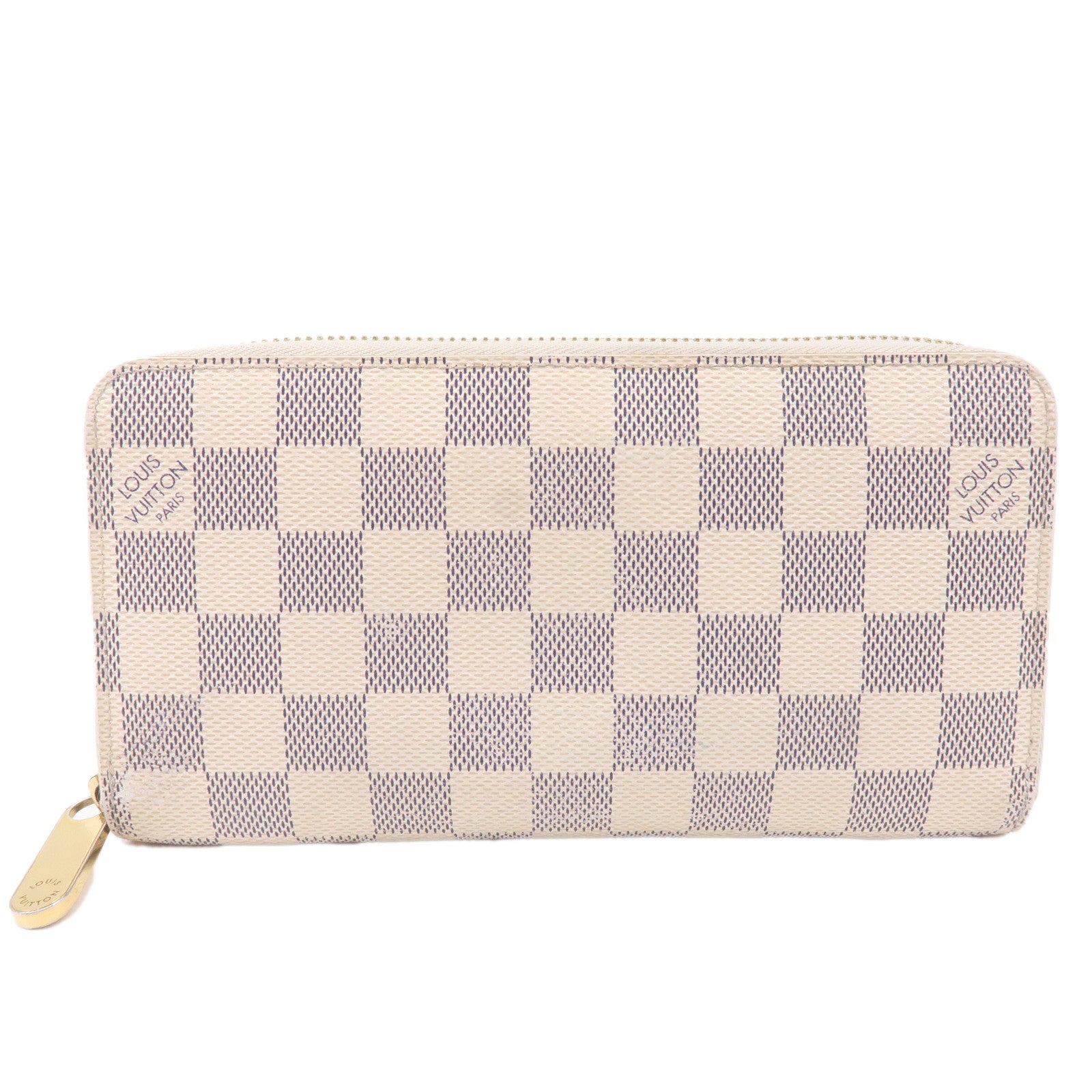 LOUIS VUITTON purse N60019 Zippy wallet Damier Azur Canvas white