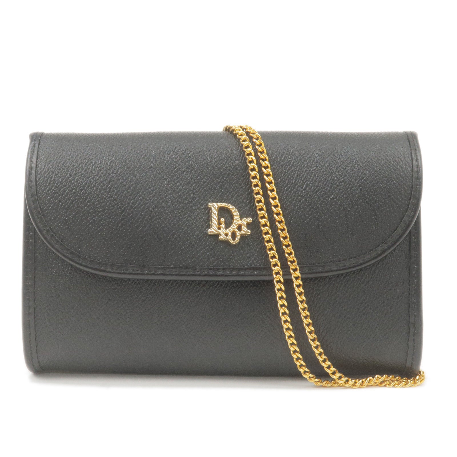 Christian Dior Chain Bag 袋付き CHRISTIAN DIOR Lambskin Cannage Lady Dior Chain Pouch Black