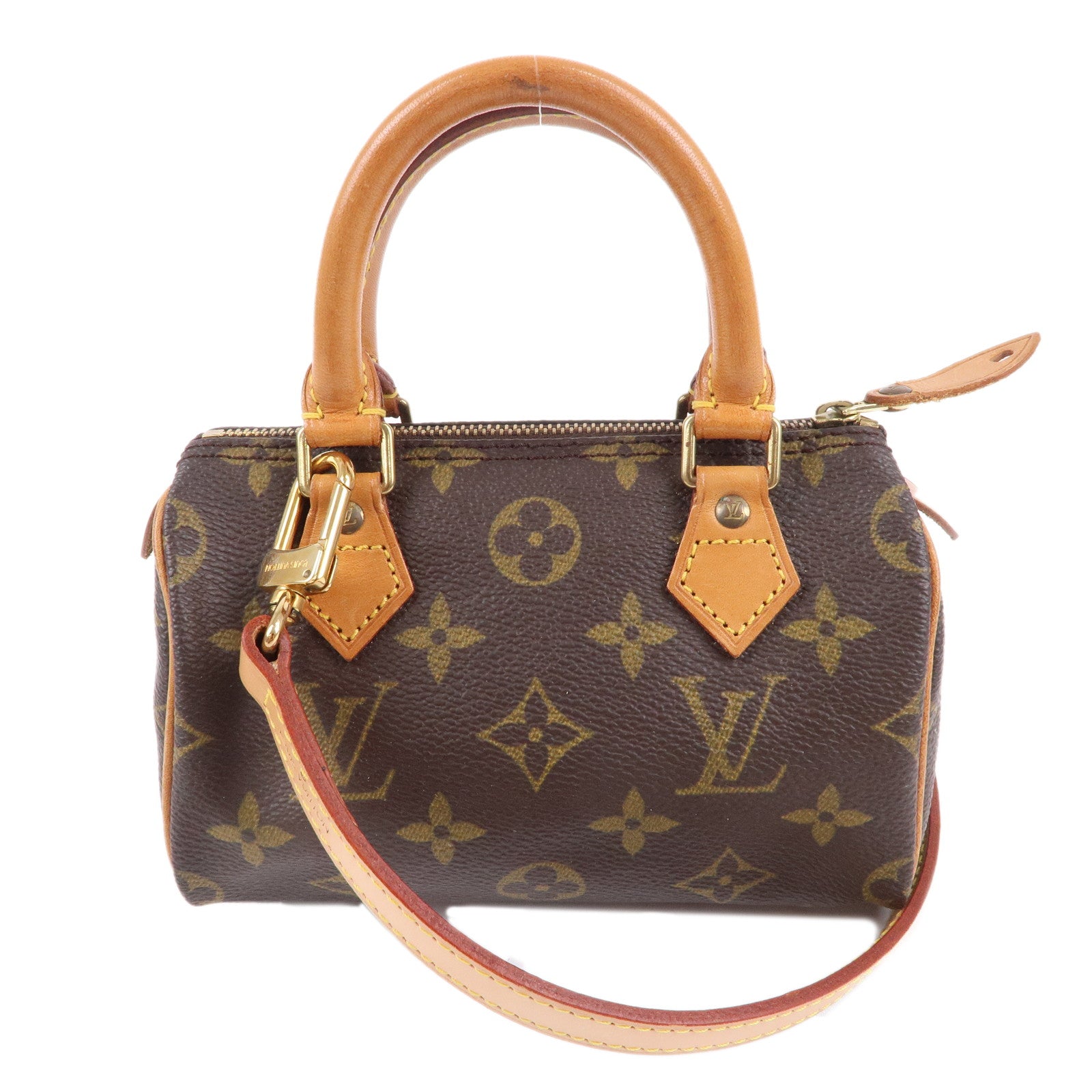 Mini Pre owned Louis Vuitton Geronimos Louis Strap Monogram M41534 Speedy J00144 louis vuitton pre owned mura shirley shoulder bag item Vuitton