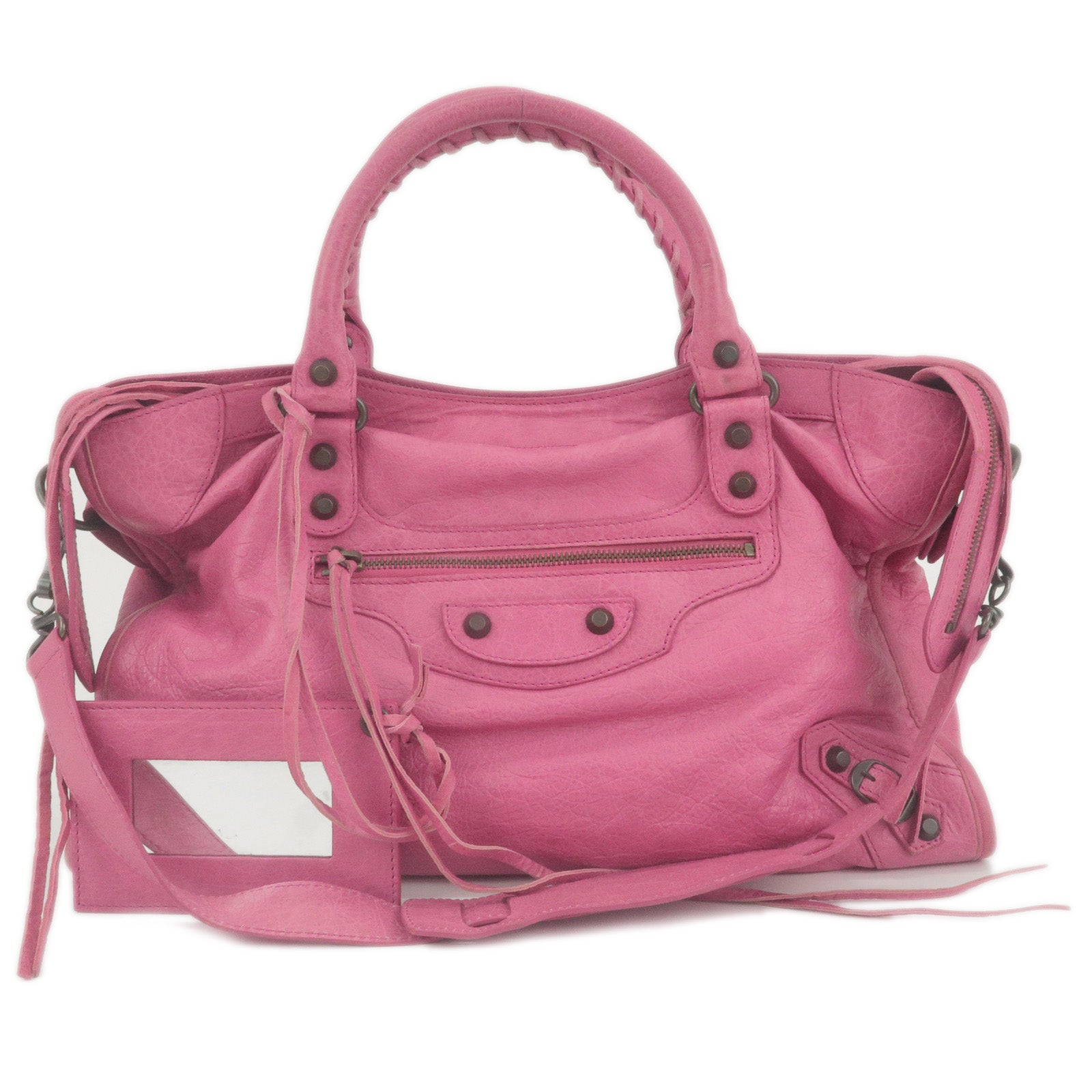 115748 – dct - BALENCIAGA - Pink - Giuseppe Zanotti Lorelai  snakeskin-effect clutch bag - ep_vintage luxury Store - 2Way - Hand - Giant  - City - Bag - Leather