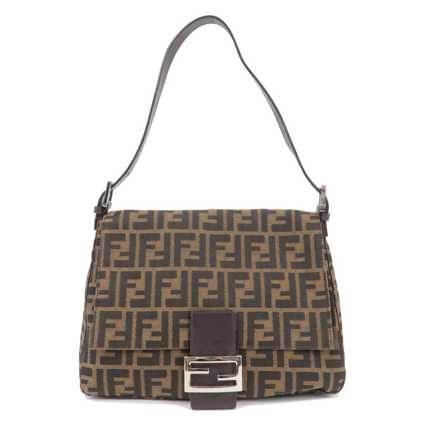 Fendi brown zucca canvas baguette Clearance