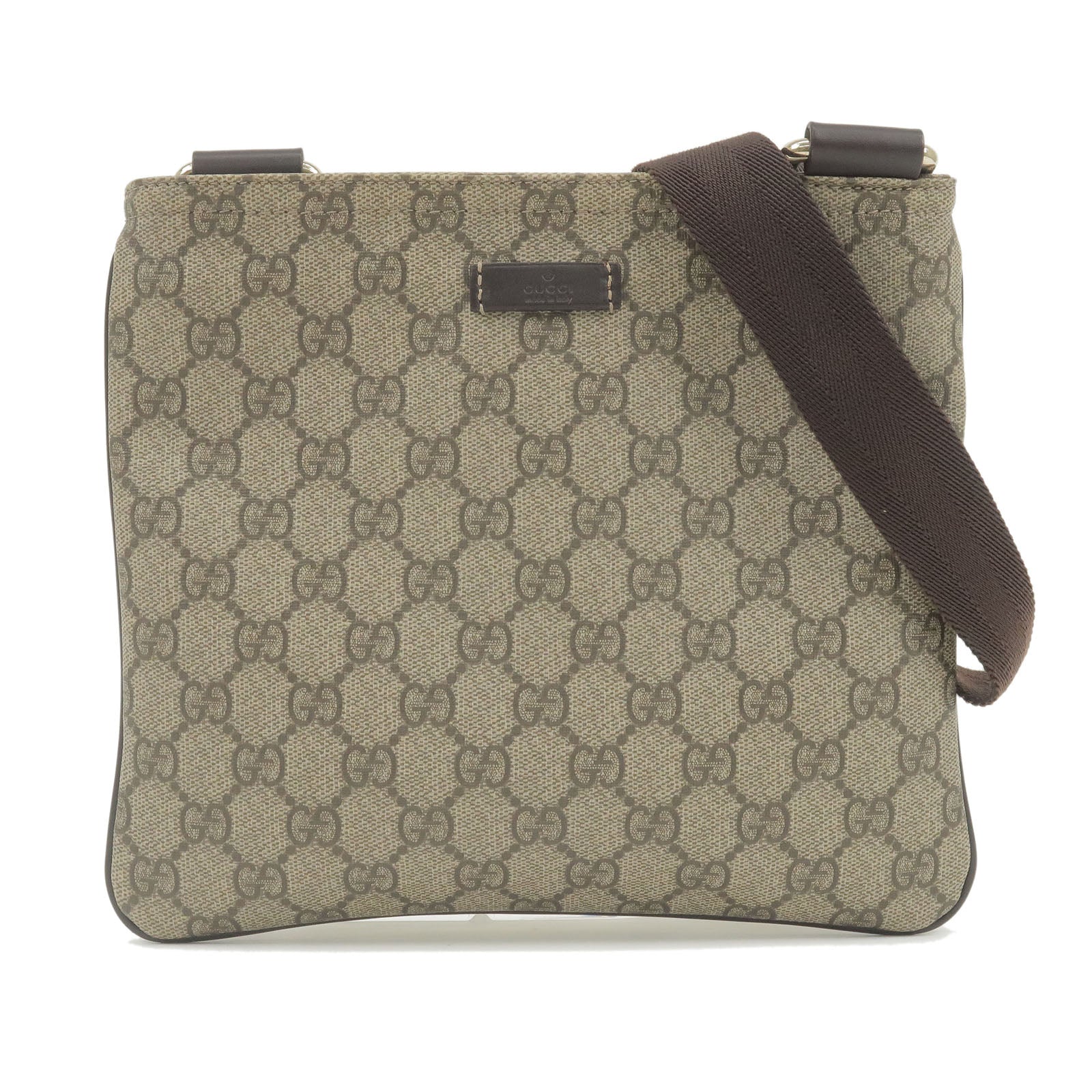 GUCCI-GG-Plus-Leather-Shoulder-Bag-Pouch-Beige-Brown-201538 – dct