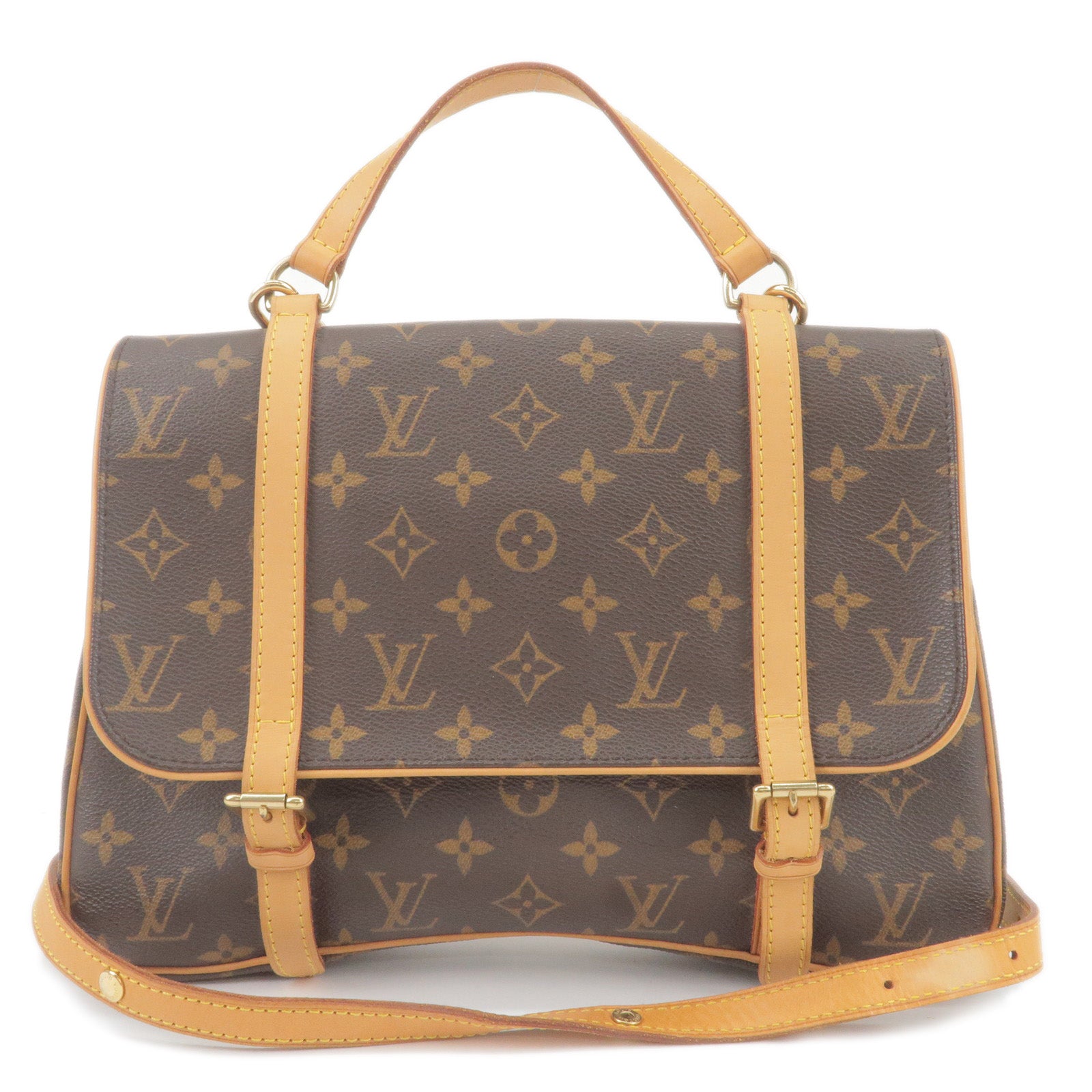 Marelle vintage leather backpack Louis Vuitton Brown in Leather