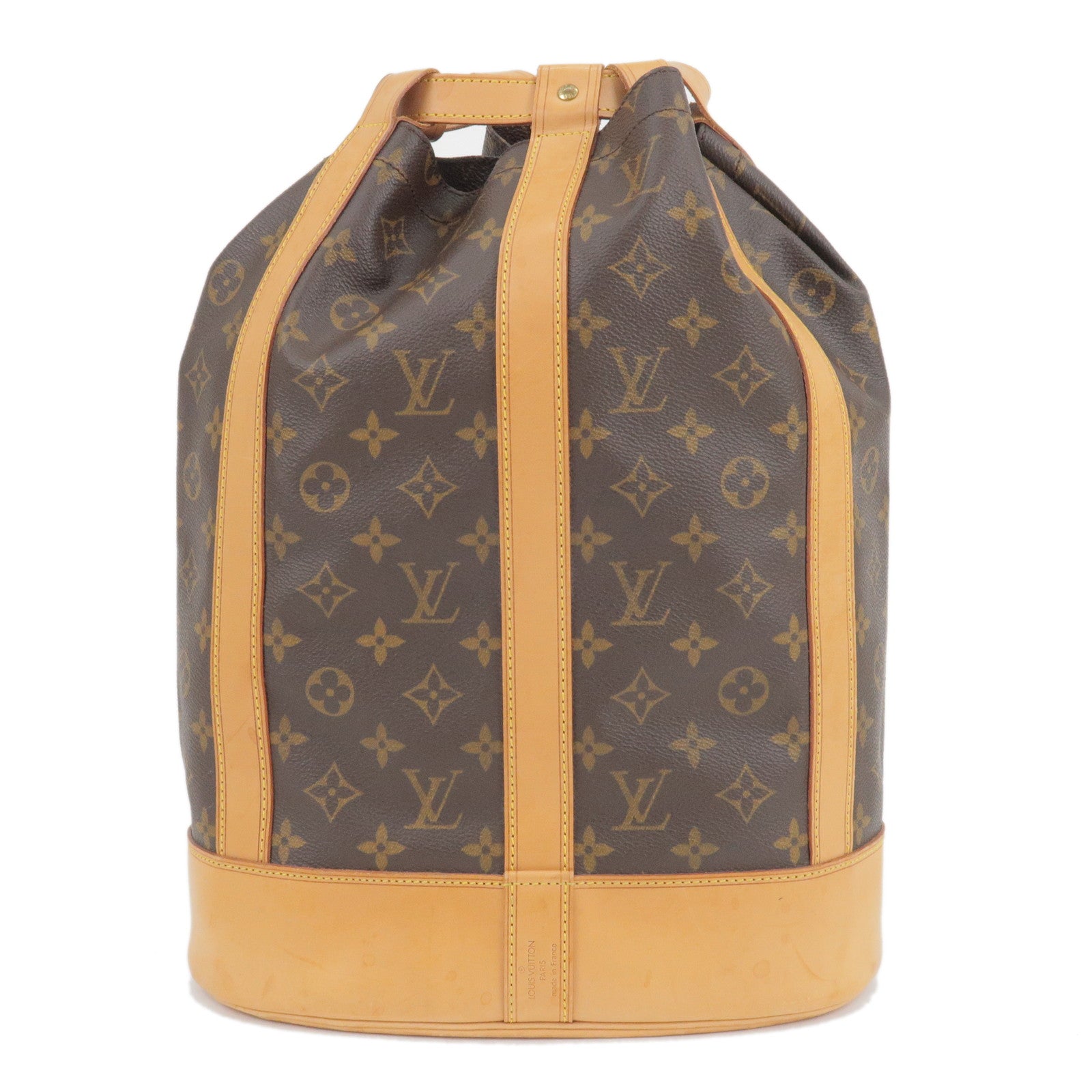 Louis Vuitton Classic Monogram Canvas Bucket Bag PM.  Luxury