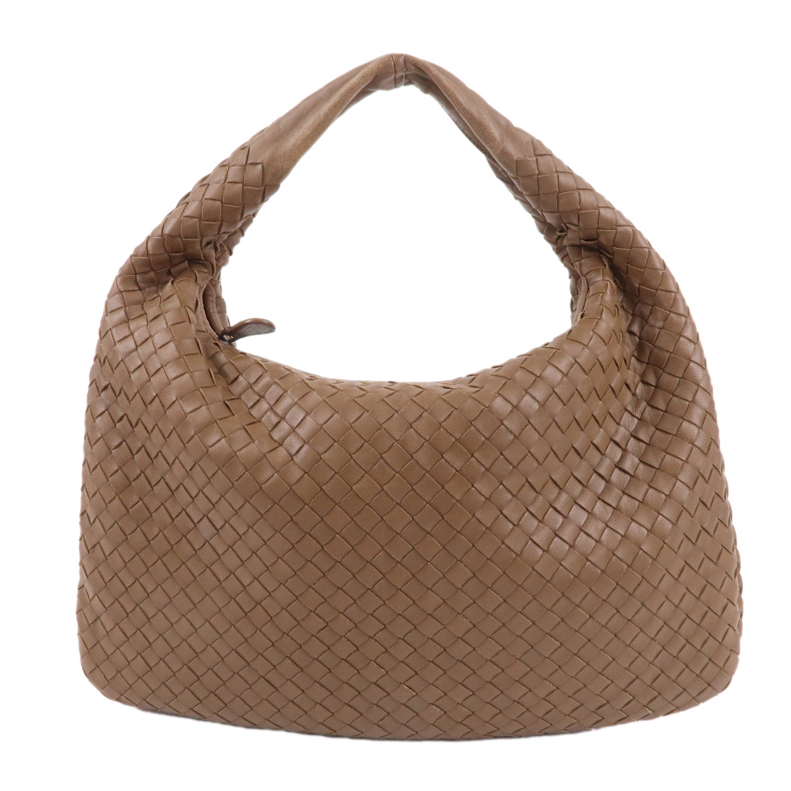 Shoulder 115653 Bottega Veneta Intrecciato padded clutch bag Intrecciato VENETA Leather Brown 200 Bottega Veneta Bag Hobo BOTTEGA