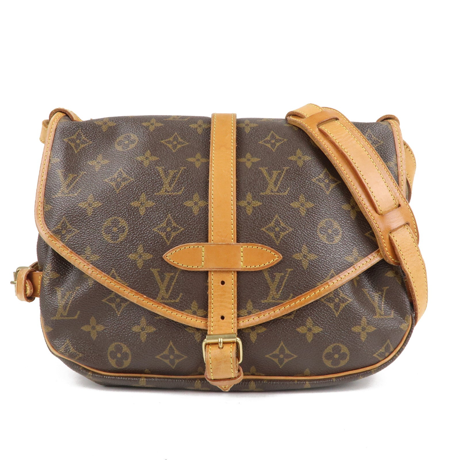 LOUIS VUITTON Shoulder Bag M42256 Saumur 30 Monogram canvas Brown Wome –