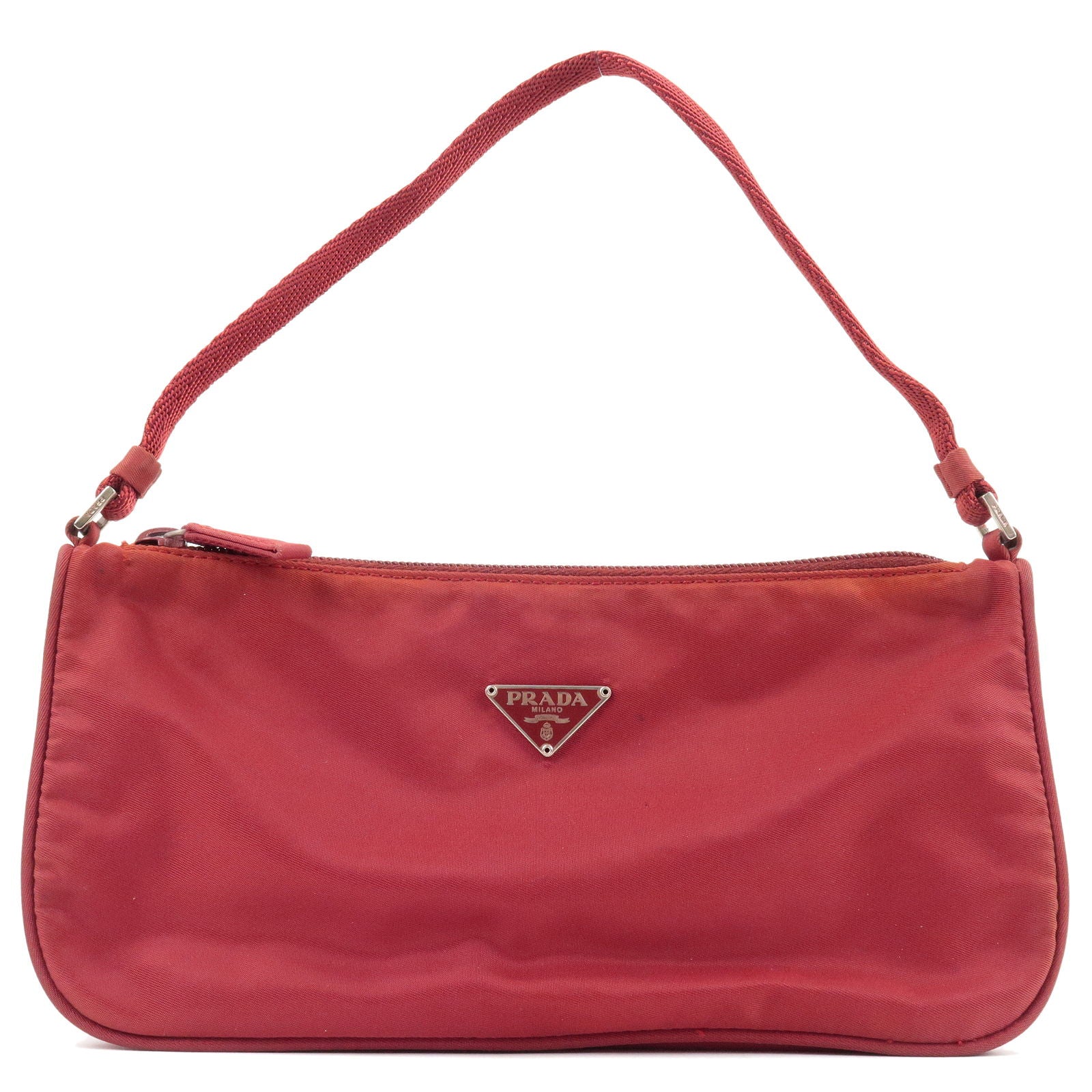 Prada Pochette Shoulder Bag Tessuto Small Red 2163591