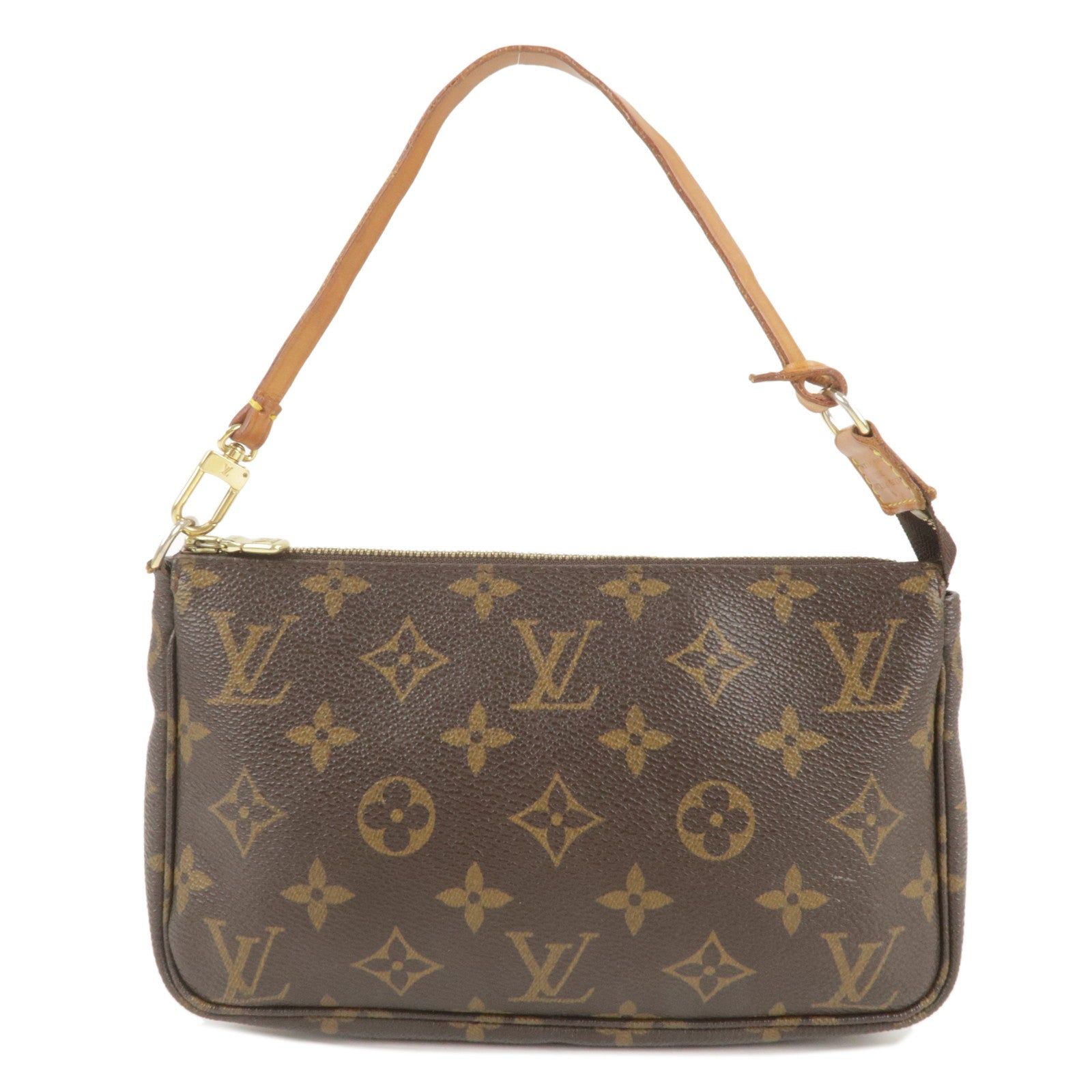 Pochette accessoire leather handbag Louis Vuitton Brown in Leather