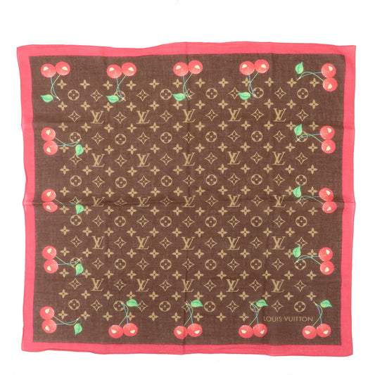 Louis-Vuitton-Monogram-Cherry-Cotton-Scarf-Bandana-M71963