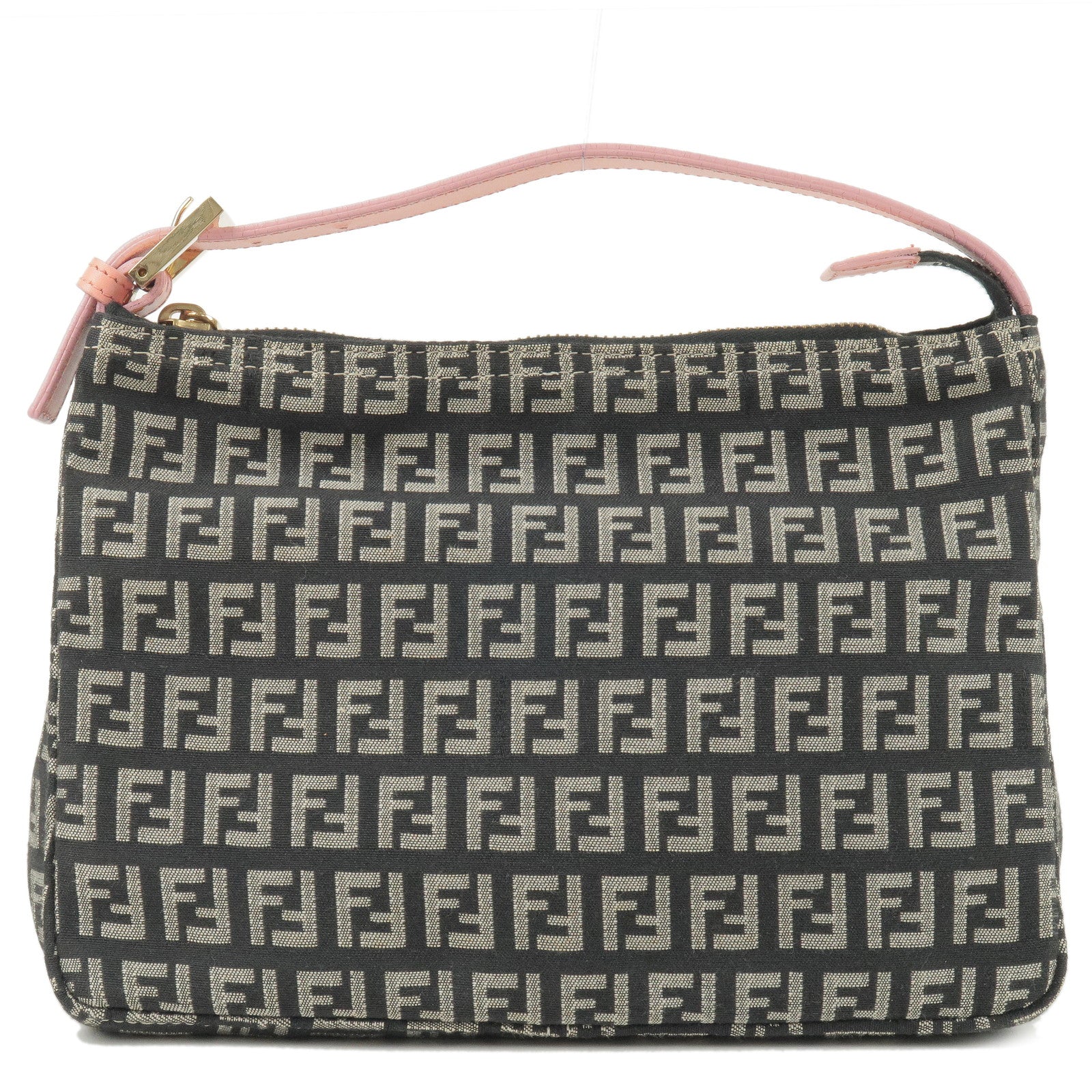 FENDI-Zucchino-Canvas-Leather-Hand-Bag-Black-Gray-Pink-8N0005 –  dct-ep_vintage luxury Store