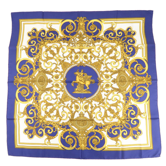 HERMES-Carre-90-100%-Silk-Scarf-Les-Tuileries-Navy-White
