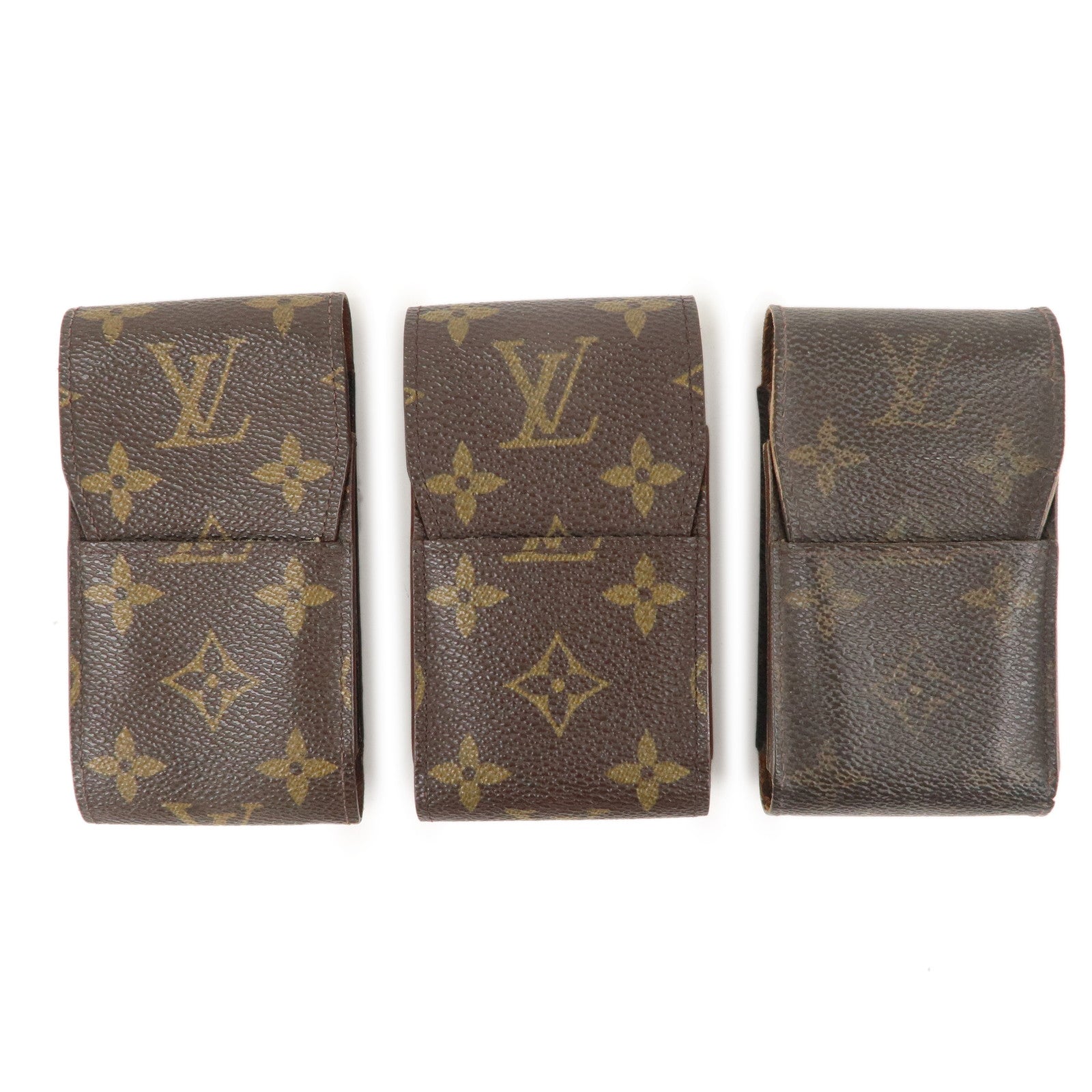 Louis-Vuitton-Set-of-3-Monogram-Etui-Garet-Cigarette-Case-M63024