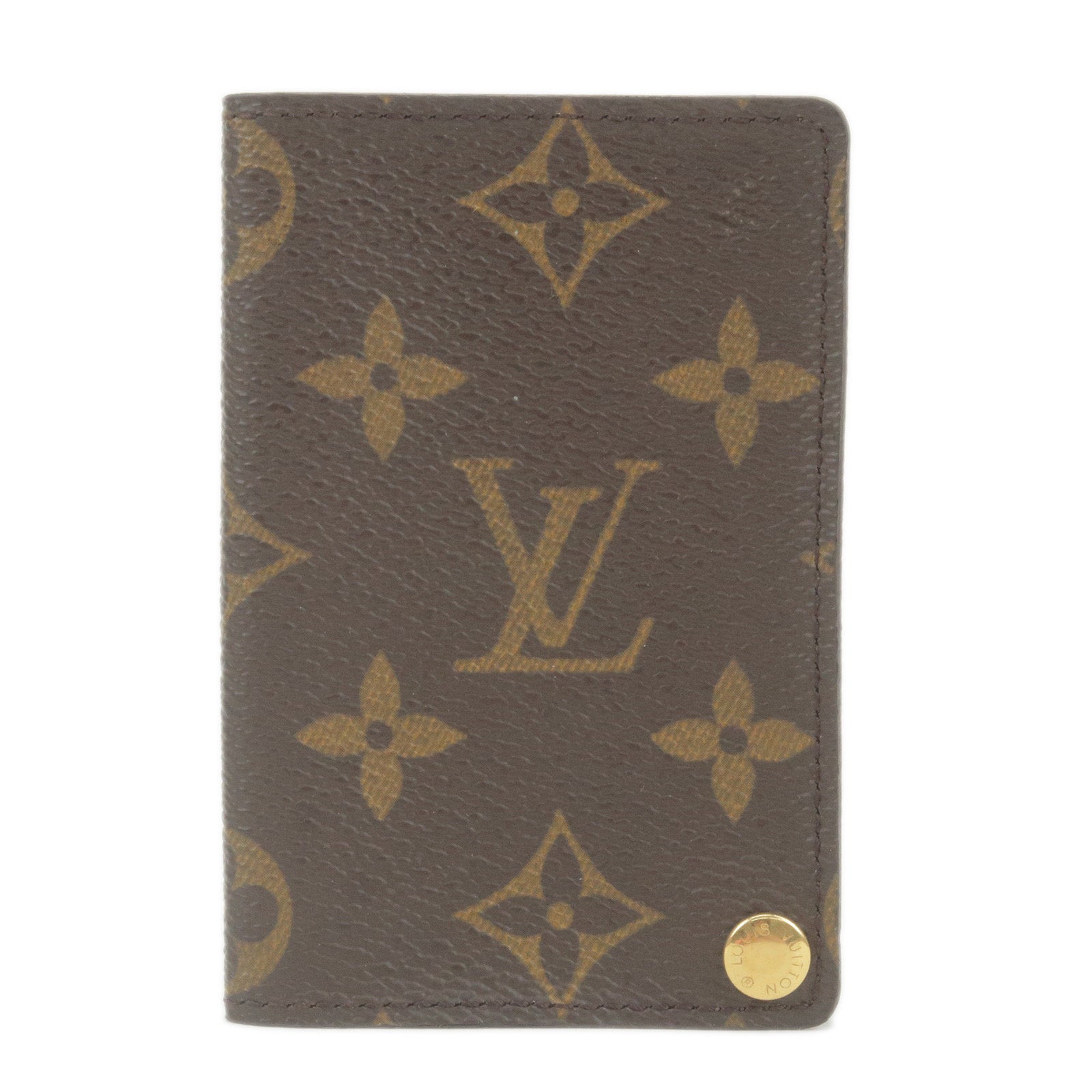 LOUIS VUITTON brown Monogram Canvas Credit Card Holder Wallet at