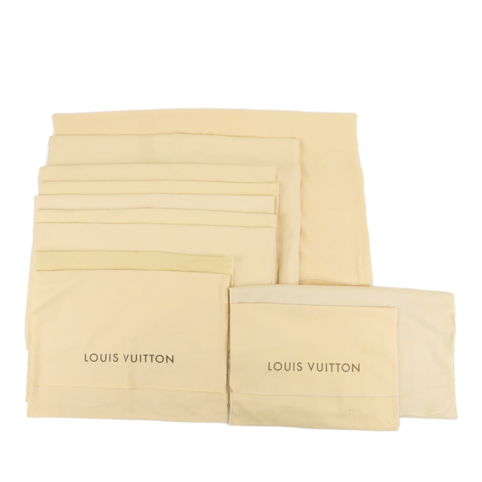 Louis-Vuitton-Set-of-11-Dust-Bag-Flap-Beige