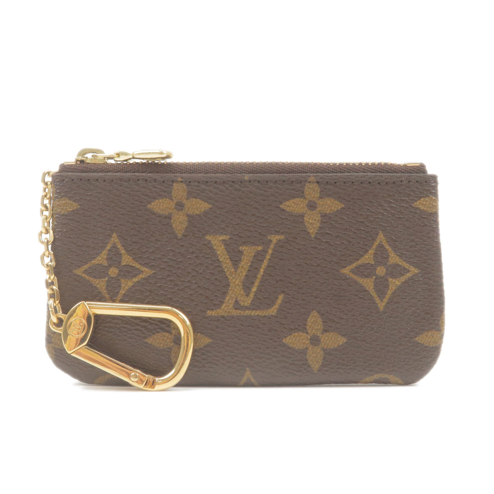 Louis Vuitton Monogram Pochette Cles Wallet Coin Purse 