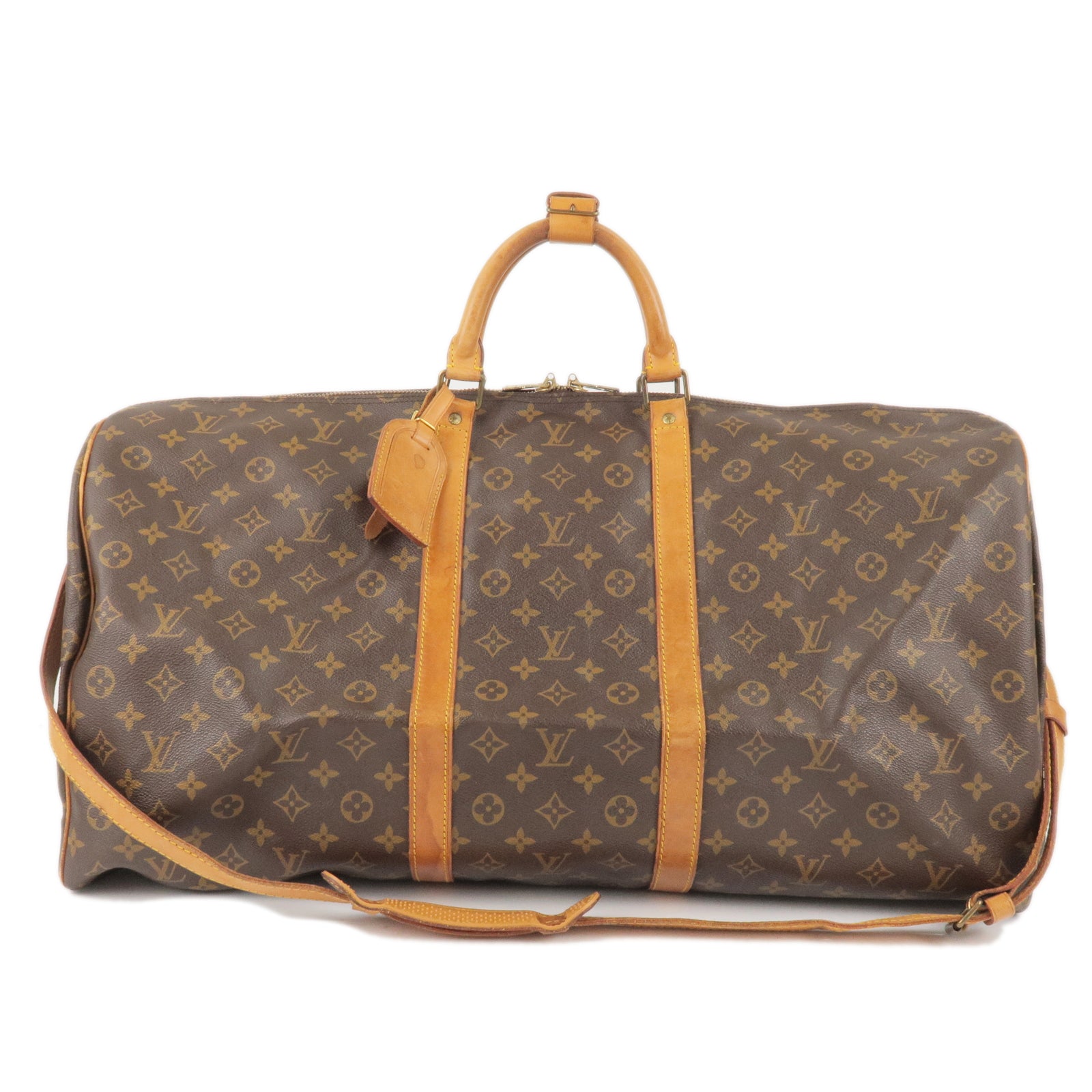 Louis Vuitton, Bags, Authentic Louis Vuitton Keepall 5 Duffle Wluggage Tag  Poignet