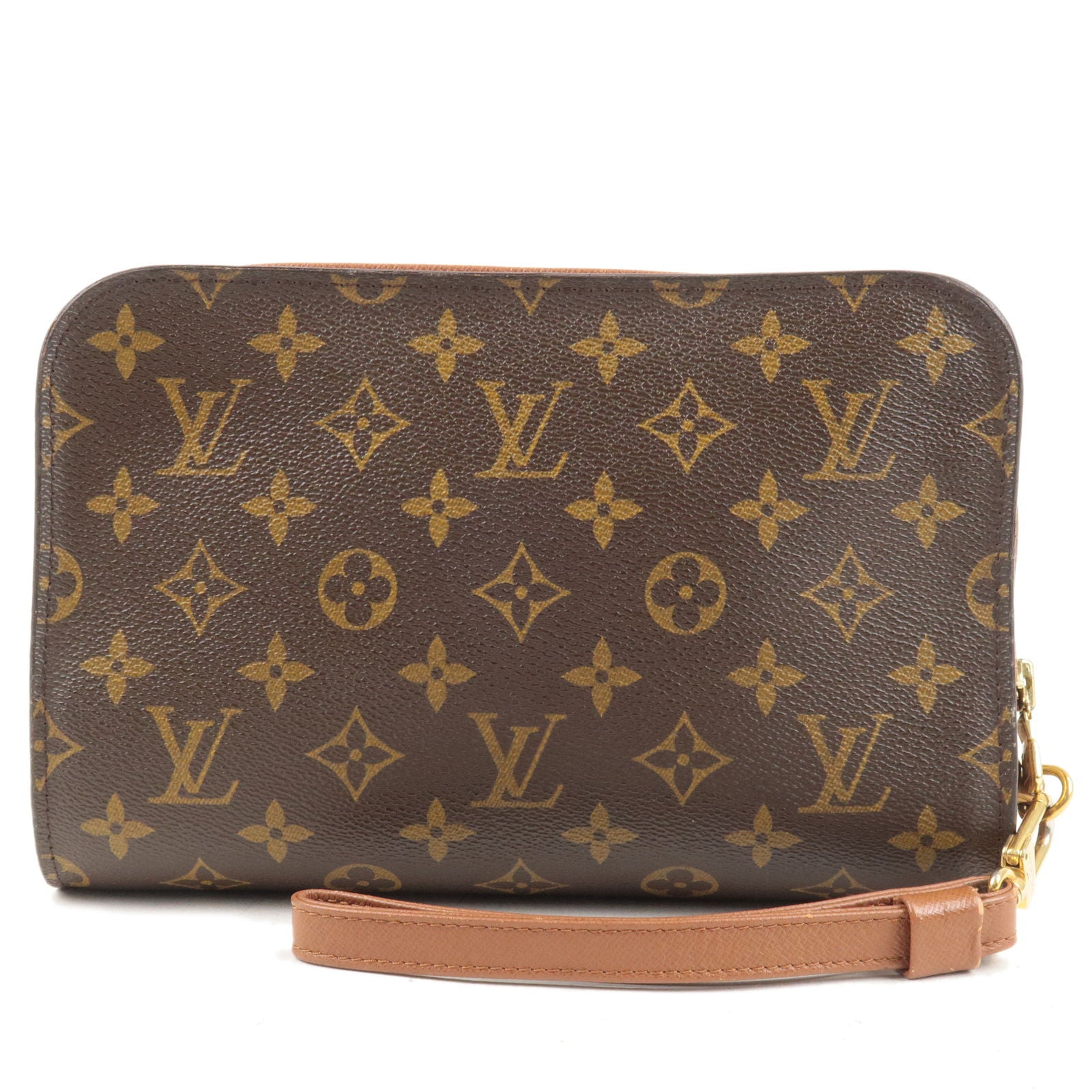 Authentic Louis Vuitton Monogram Orsay Clutch Hand Bag M51790