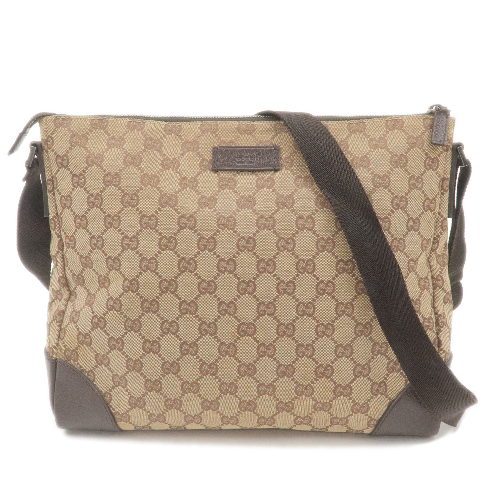 Gucci GG Supreme Canvas Messenger Bag Beige