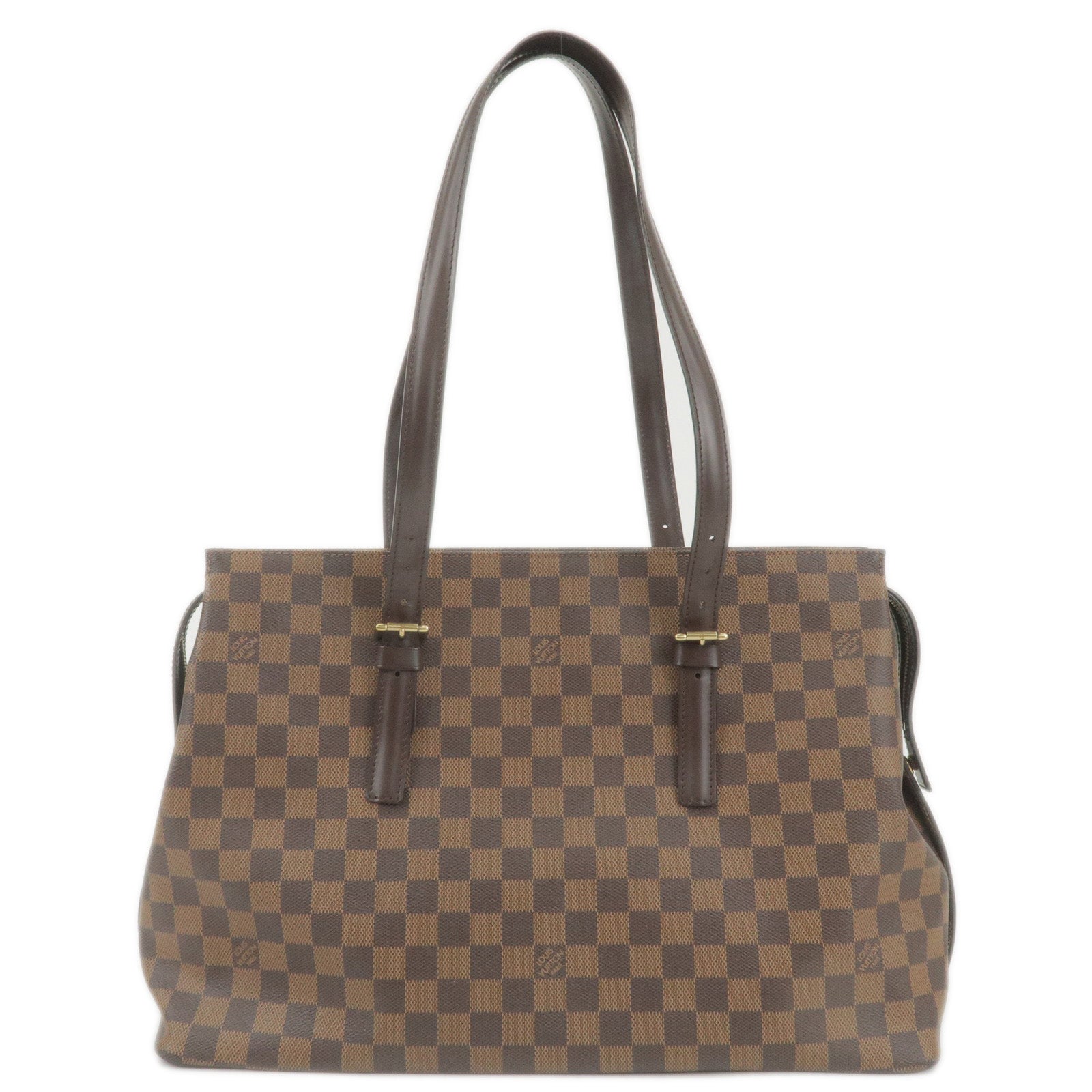 This Louis Vuitton Damier Ebene Chelsea Tote Bag is perfect for