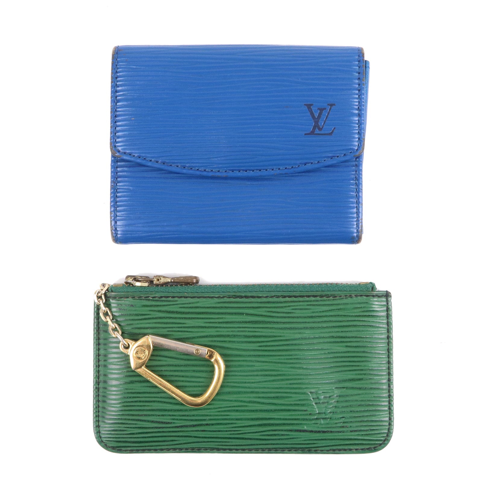 Louis Vuitton Blue Epi Leather Toledo Collapsible Coin Pouch