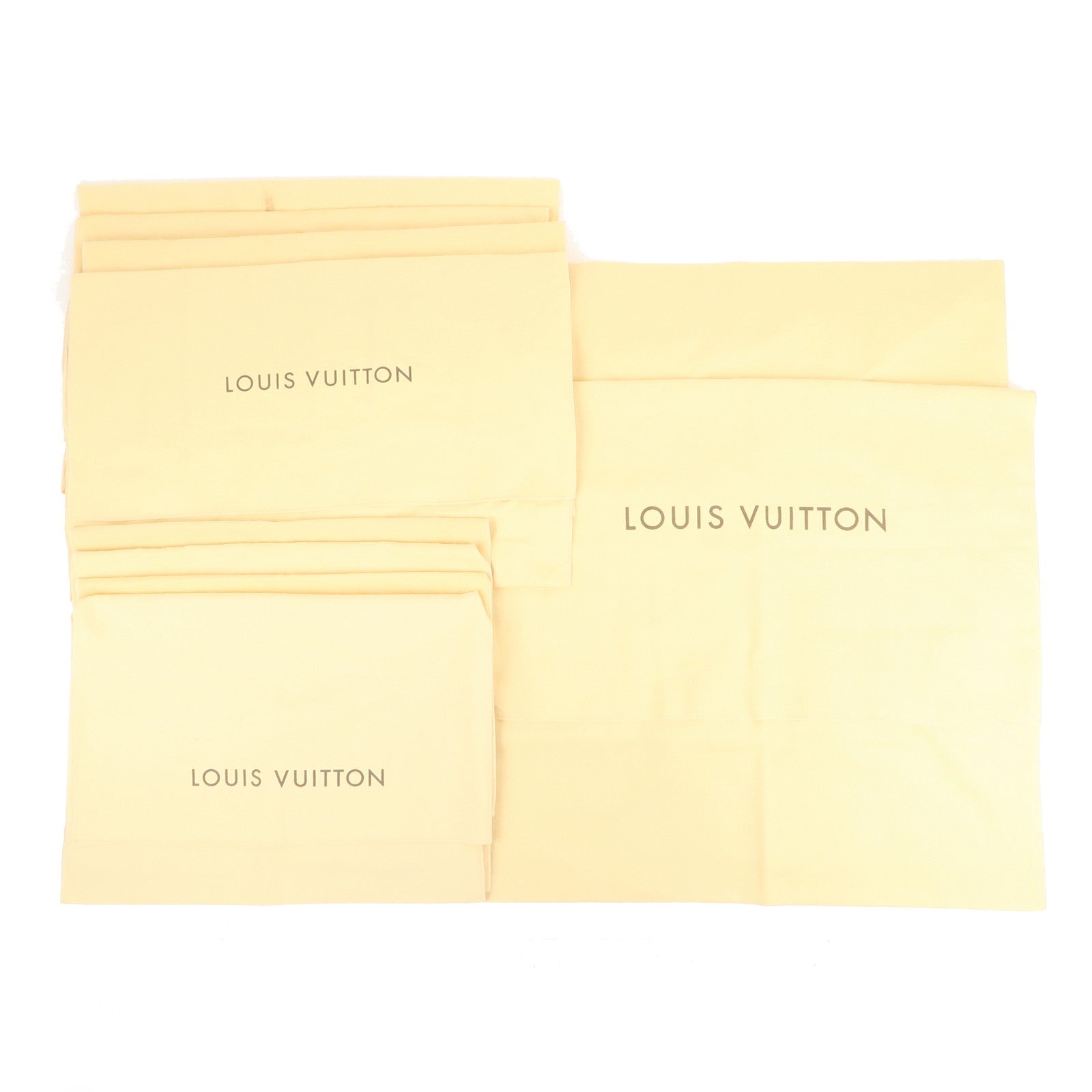 Louis-Vuitton-Set-of-10-Dust-Bag-Storage-Bag-Flap-Style-Beige-F/S-Used –  dct-ep_vintage luxury Store