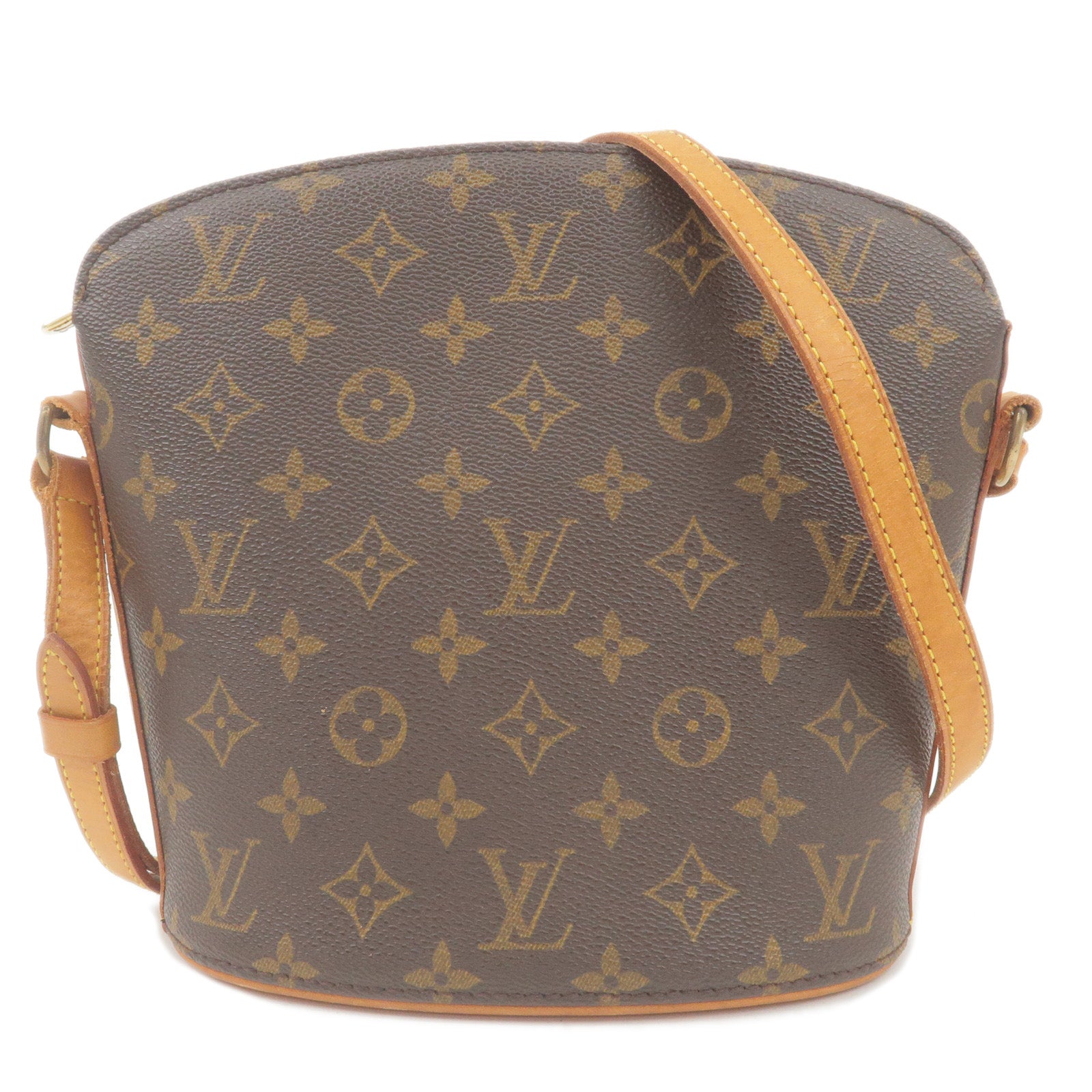 Louis Vuitton Vintage Brown Drouot Leather Crossbody, Best Price and  Reviews