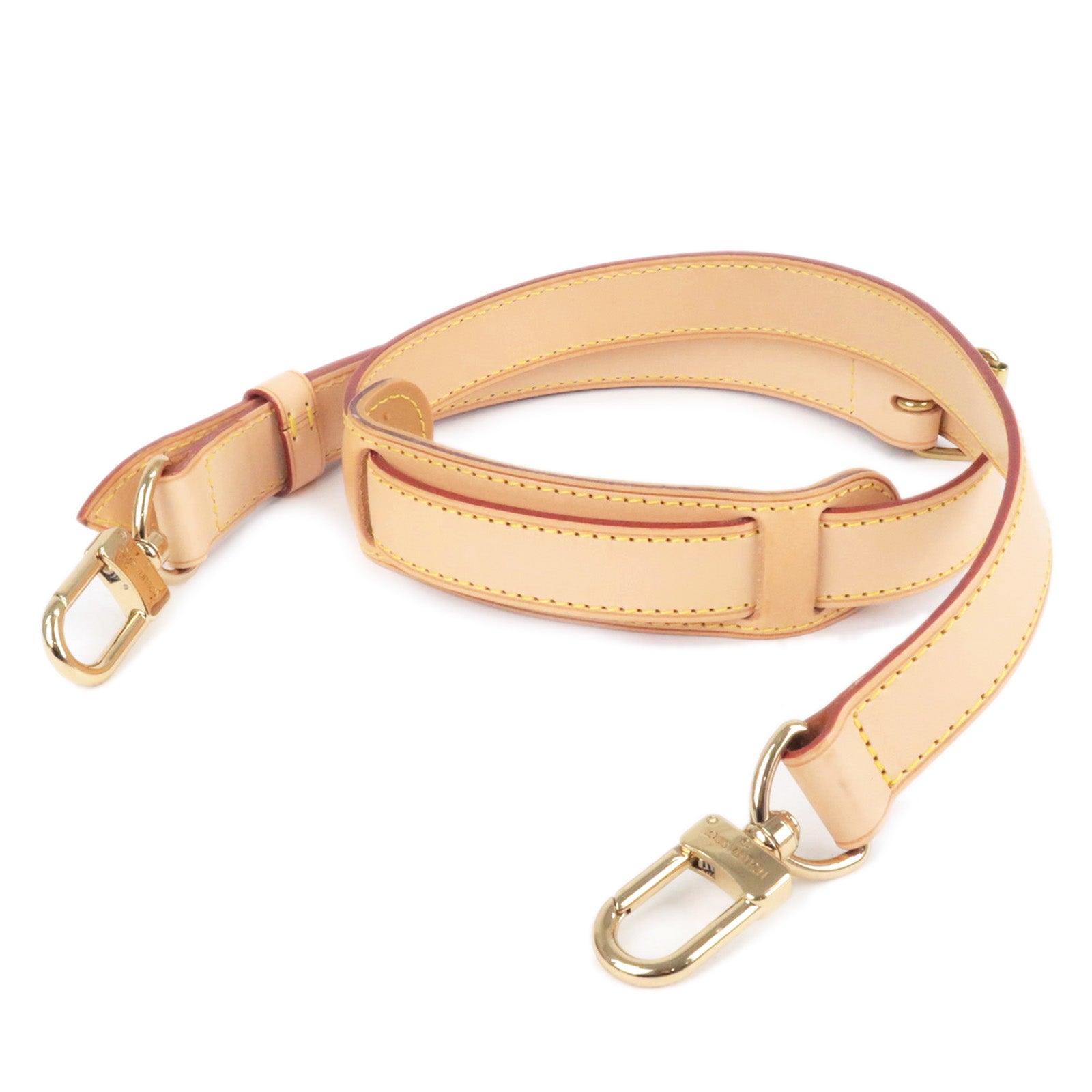 LOUIS VUITTON Shoulder strap For Keepall Leather beige unisex Used –