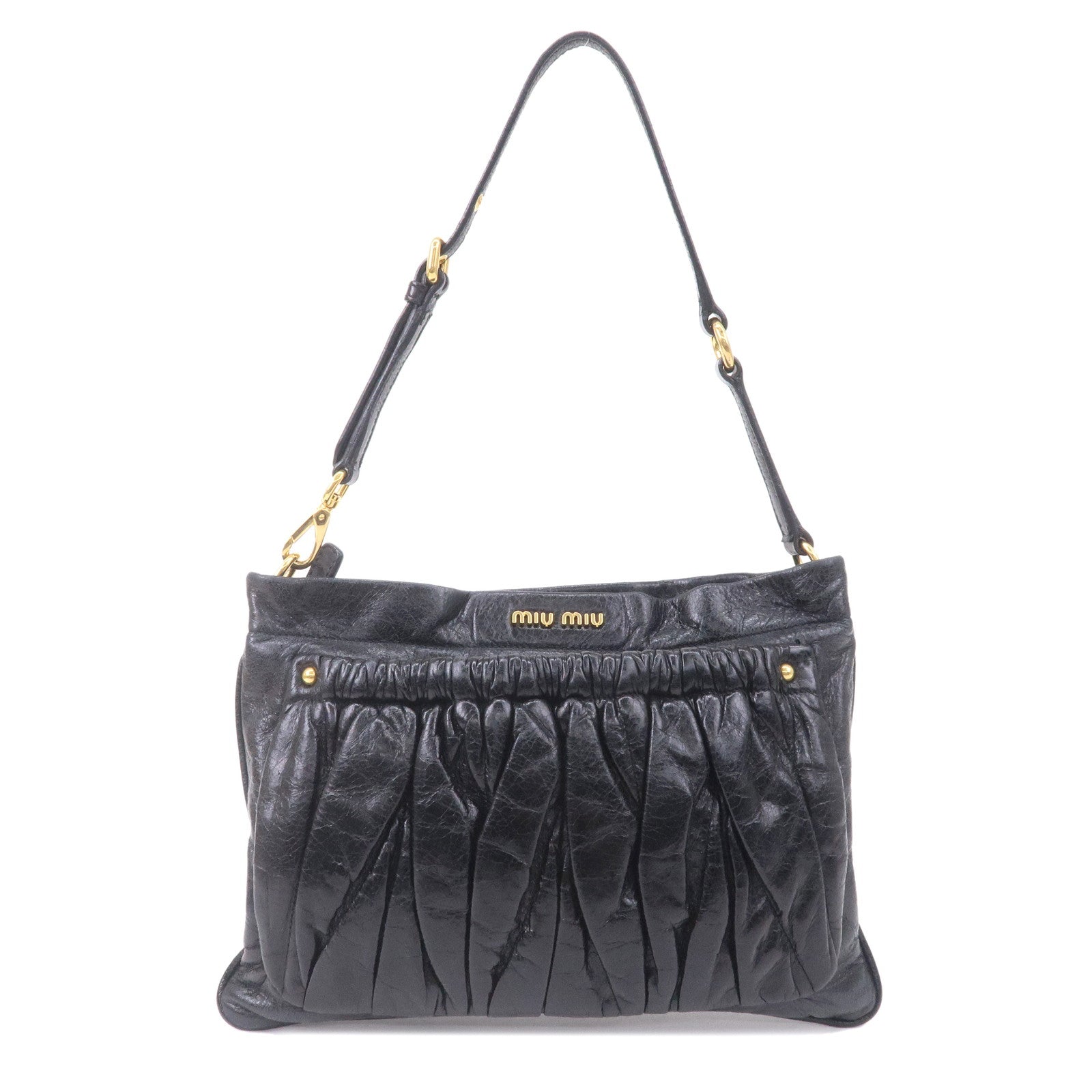 MIU-MIU-Leather-Ribbon-Shoulder-Bag-Hand-Bag-Black – dct-ep_vintage luxury  Store