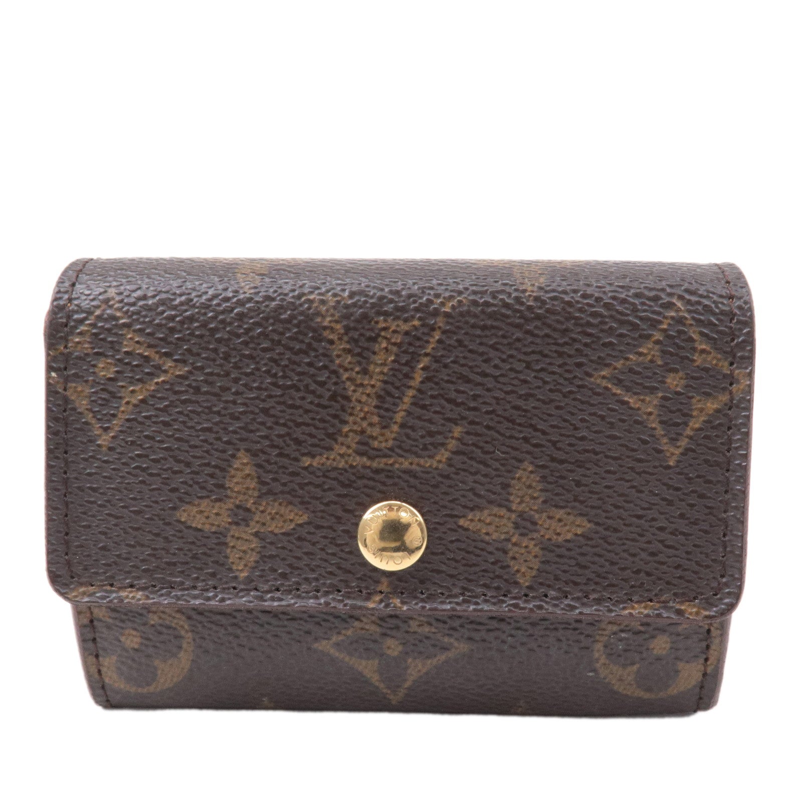 lv wallet case brown leather