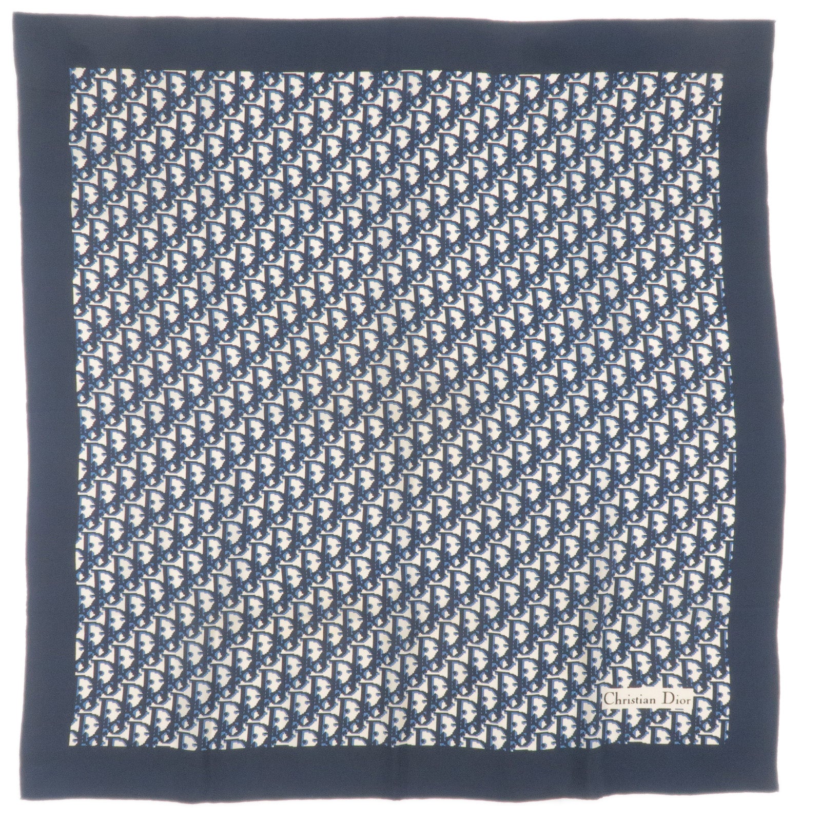 Christian-Dior-Trotter-Logo-100%-Silk-Scarf-Navy – dct-ep_vintage luxury  Store