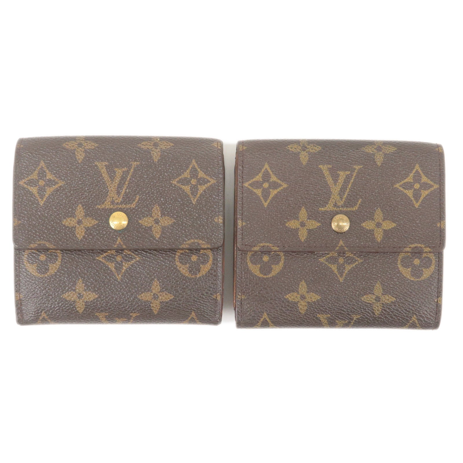 Louis-Vuitton-Monogram-Set-of-2-Porte-Monnaie-Billet-Carte-Credit