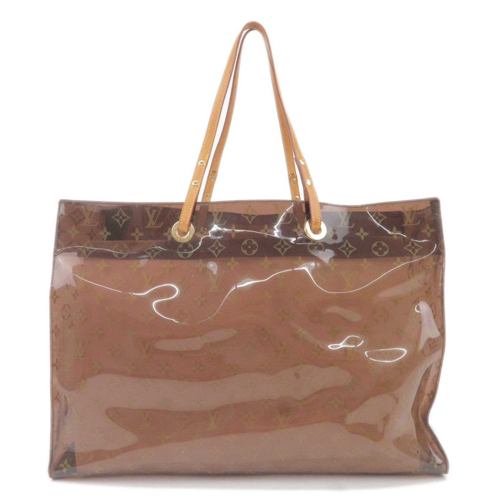 Louis Vuitton Clear Monogram Sac Cabas Cruise Ambre GM Tote Bag with Pouch