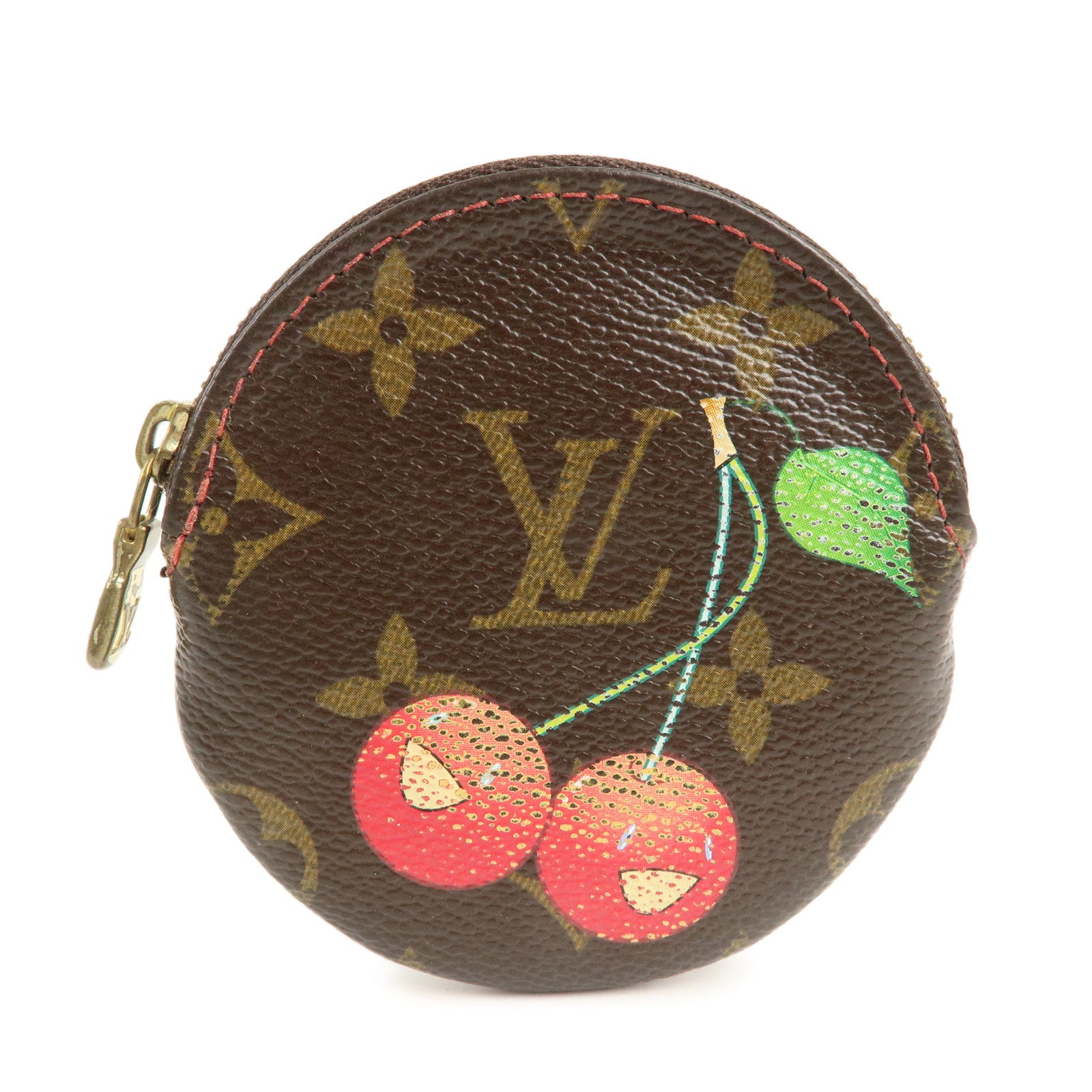 Louis-Vuitton-Monogram-Cherry-Porte-Monnaie-Round-Coin-Case-M95043