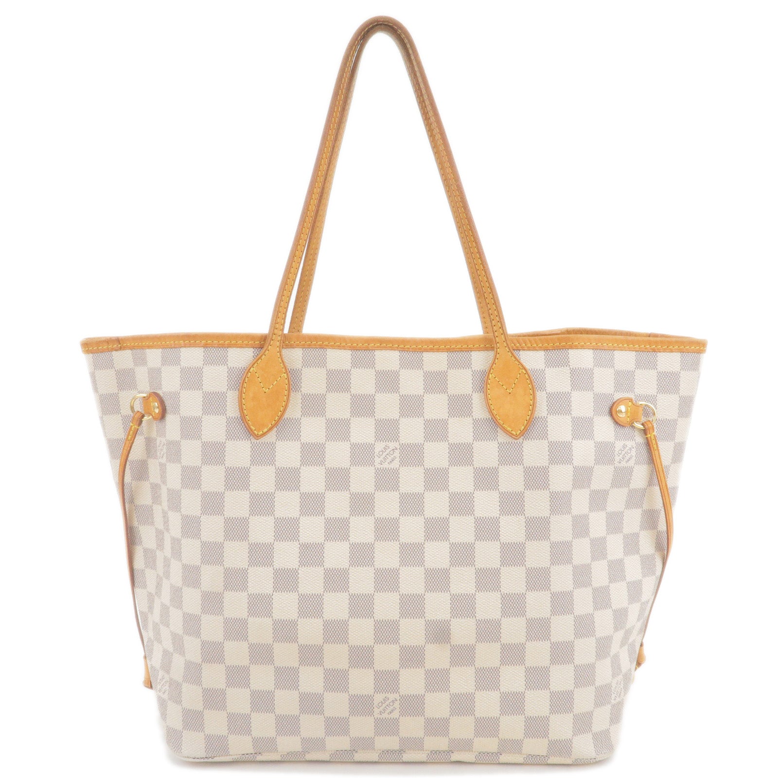 Stunning Louis Vuitton Neverfull MM Checkered Ebony Tote Bag