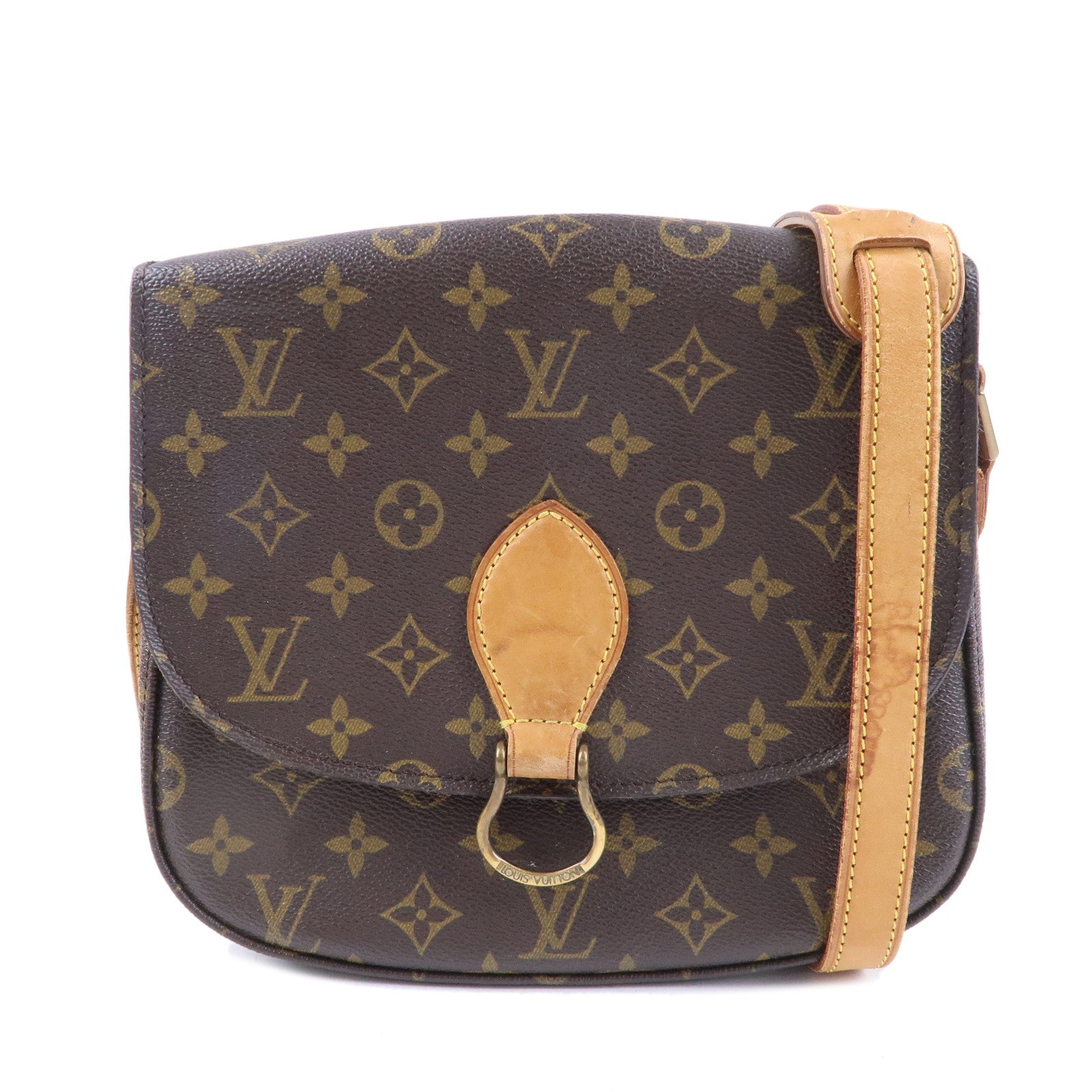 Authouis-Vuitton-Monogram-Saint-Cloud-GM-Shoulder-Bag-Brown-M51242