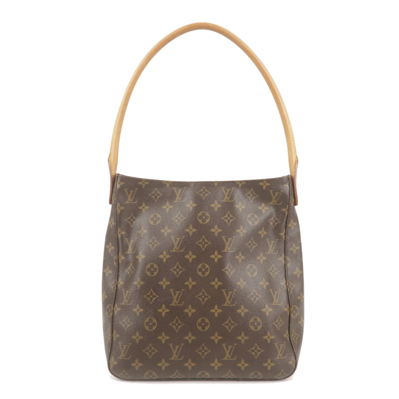 Authentic-Louis-Vuitton-Monogram-Looping-GM-Shoulder-Bag-Brown