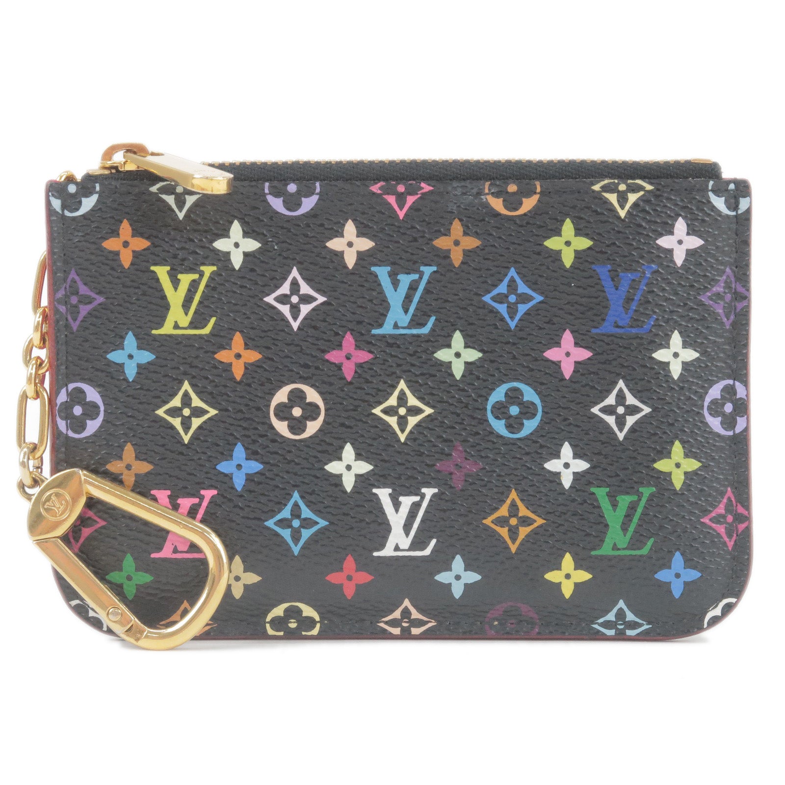 Louis Vuitton Monogram Pochette Cles Wallet Coin Purse With Key chain Used