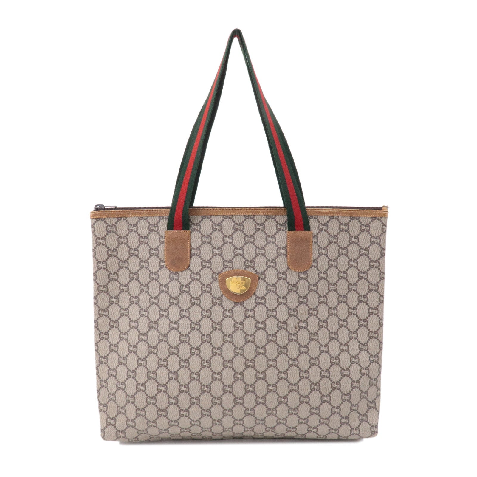 Beige - Old - GUCCI - Sherry - Bag - Plus - Leather - GUCCI - Tote