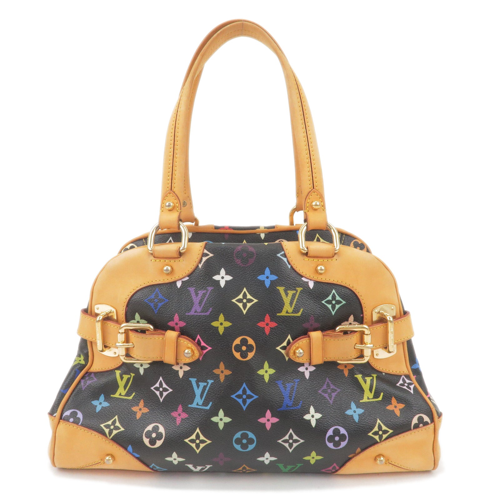 Louis+Vuitton+Claudia+Shoulder+Bag+Black+Multicolor+Monogram+