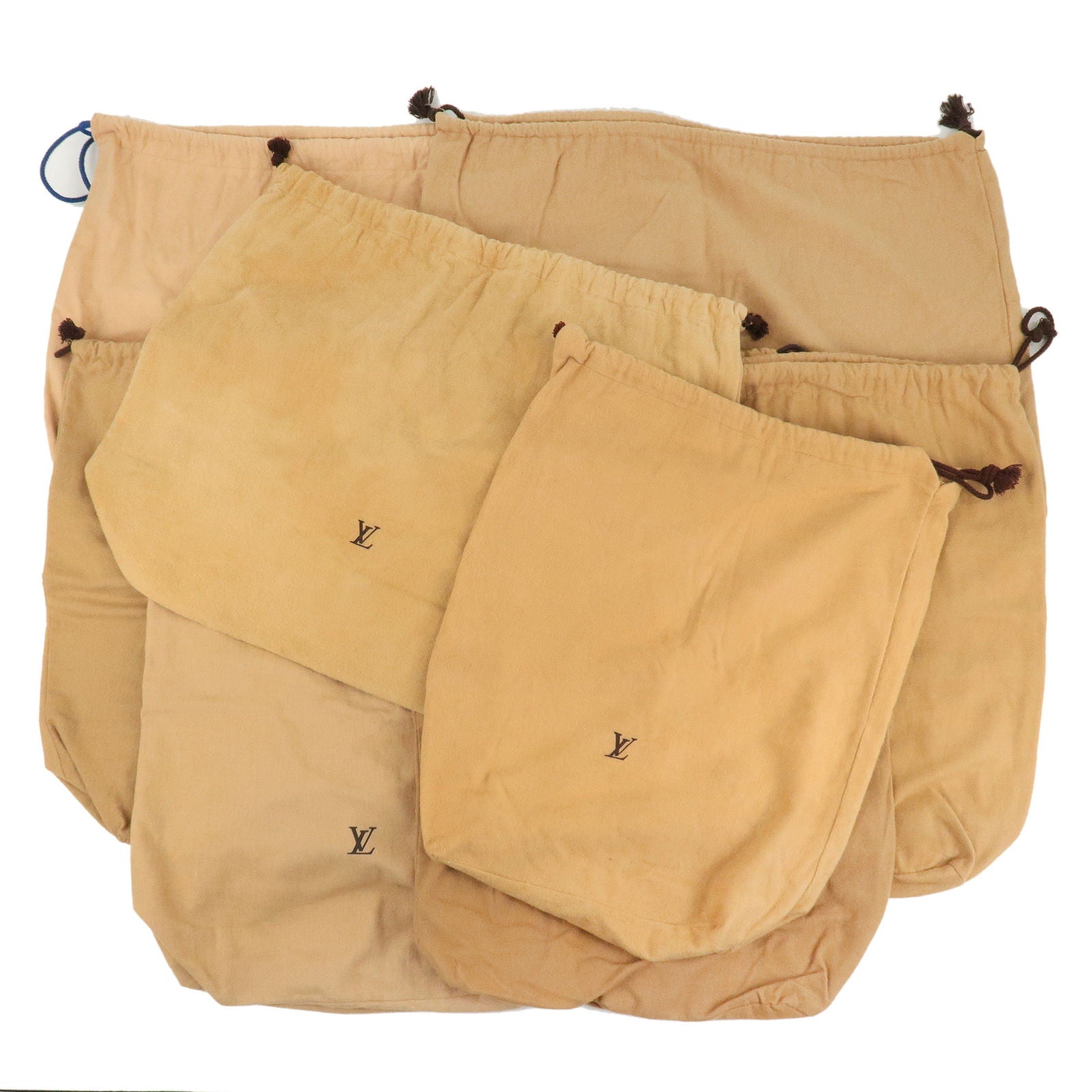 Louis-Vuitton-Set-of-10-Dust-Bag-Drawstring-Bag-Brown – dct