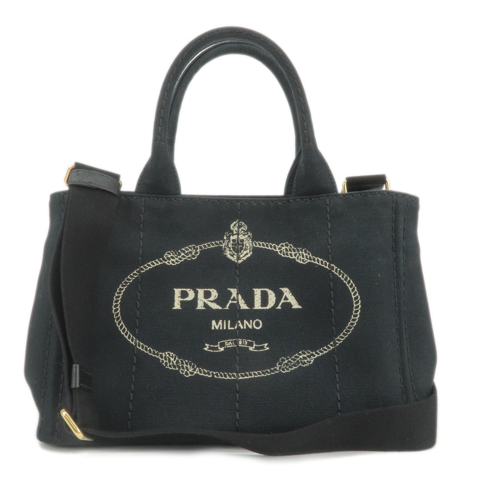 Prada Monochrome Mini Shoulder Bag in Black