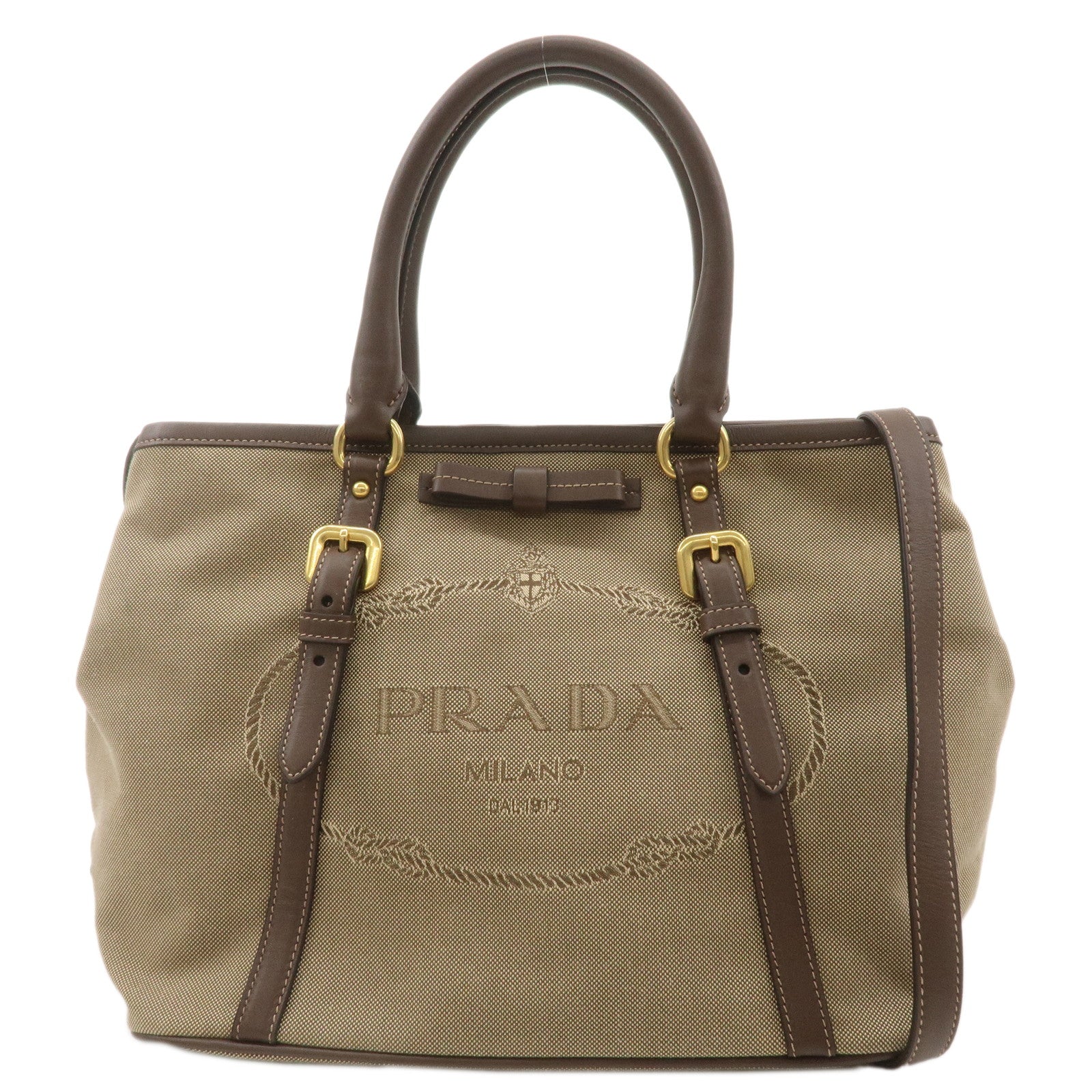 Prada jacquard tote discount bag